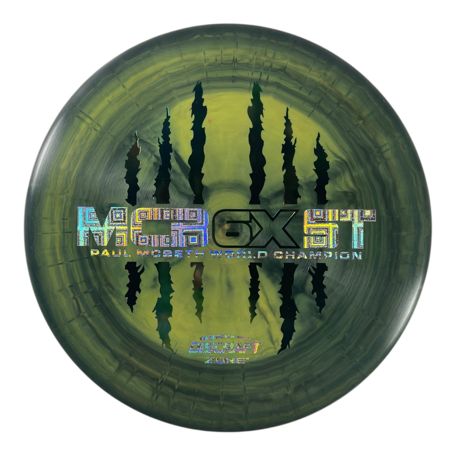 Discraft Zone | ESP | Green/Multi 172g (Paul McBeth 6x Claw) Disc Golf