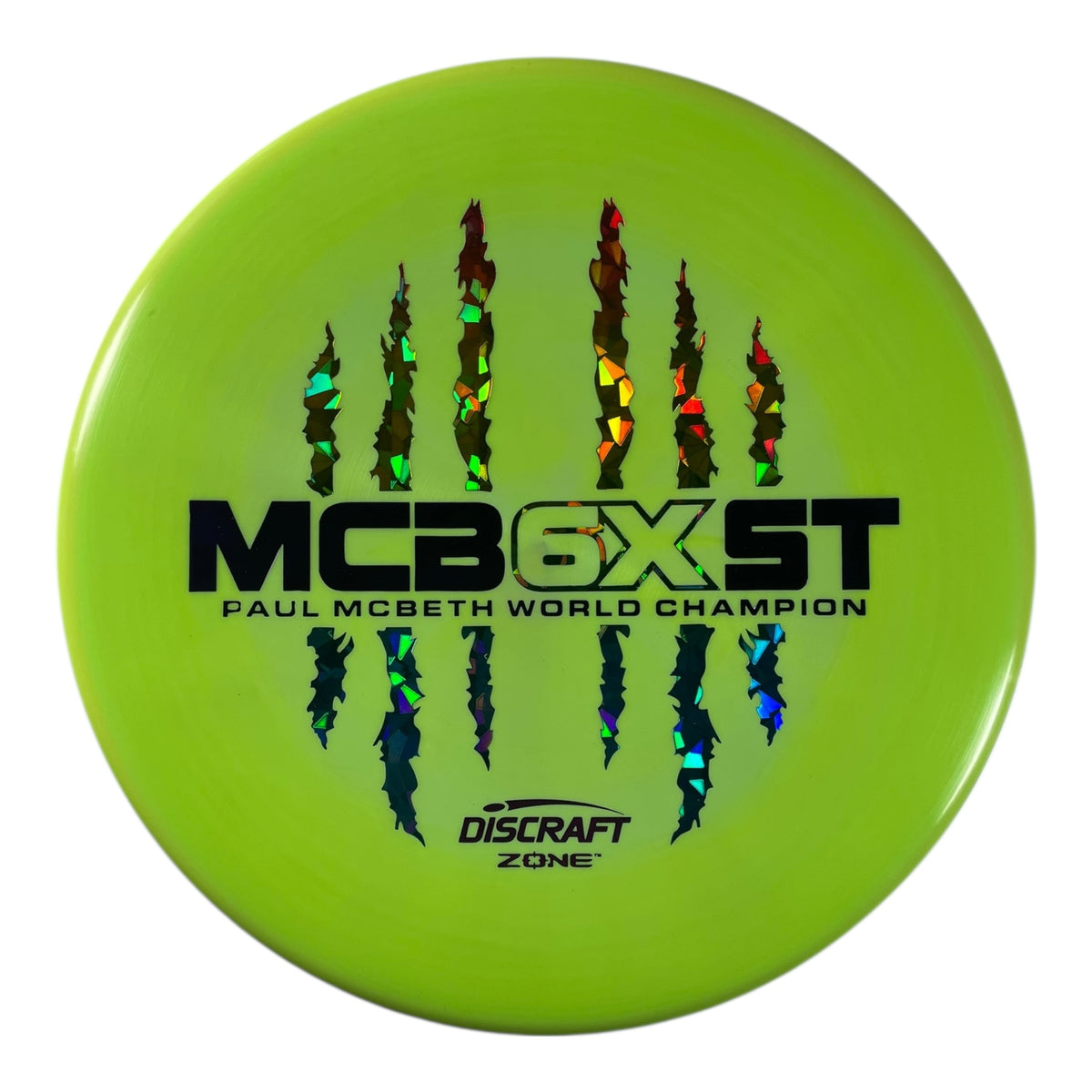 Discraft Zone | ESP | Green/Rainbow 174g (Paul McBeth 6x Claw) Disc Golf