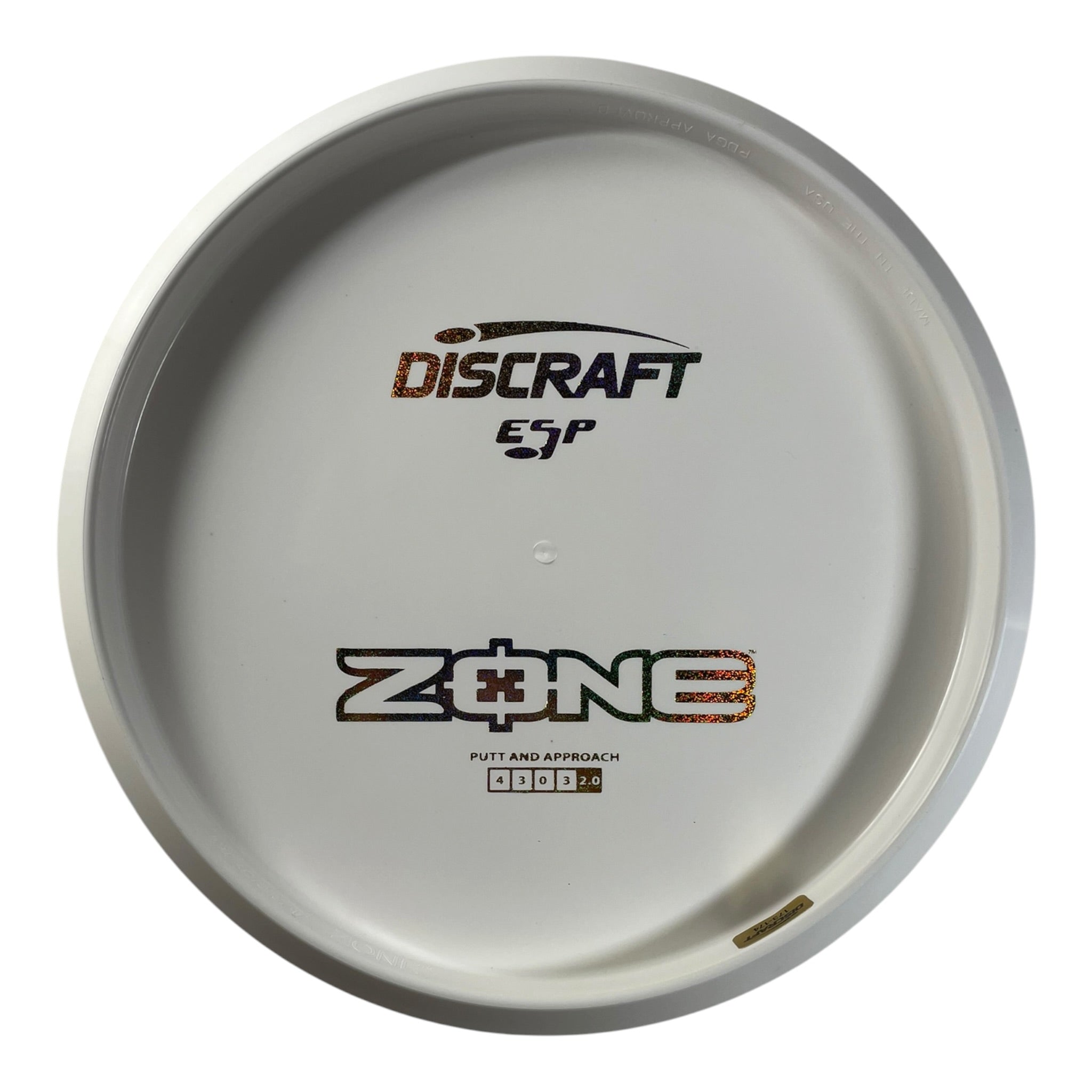 Discraft Zone | ESP | White/Gold Holo 174g (Bottom Stamp) Disc Golf