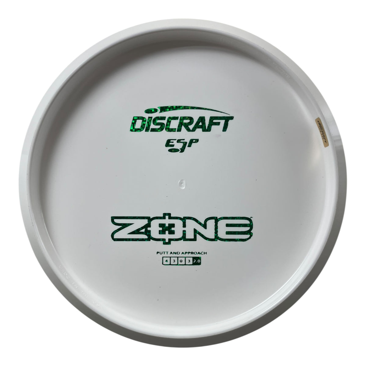 Discraft Zone | ESP | White/Green 174g (Bottom Stamp) Disc Golf