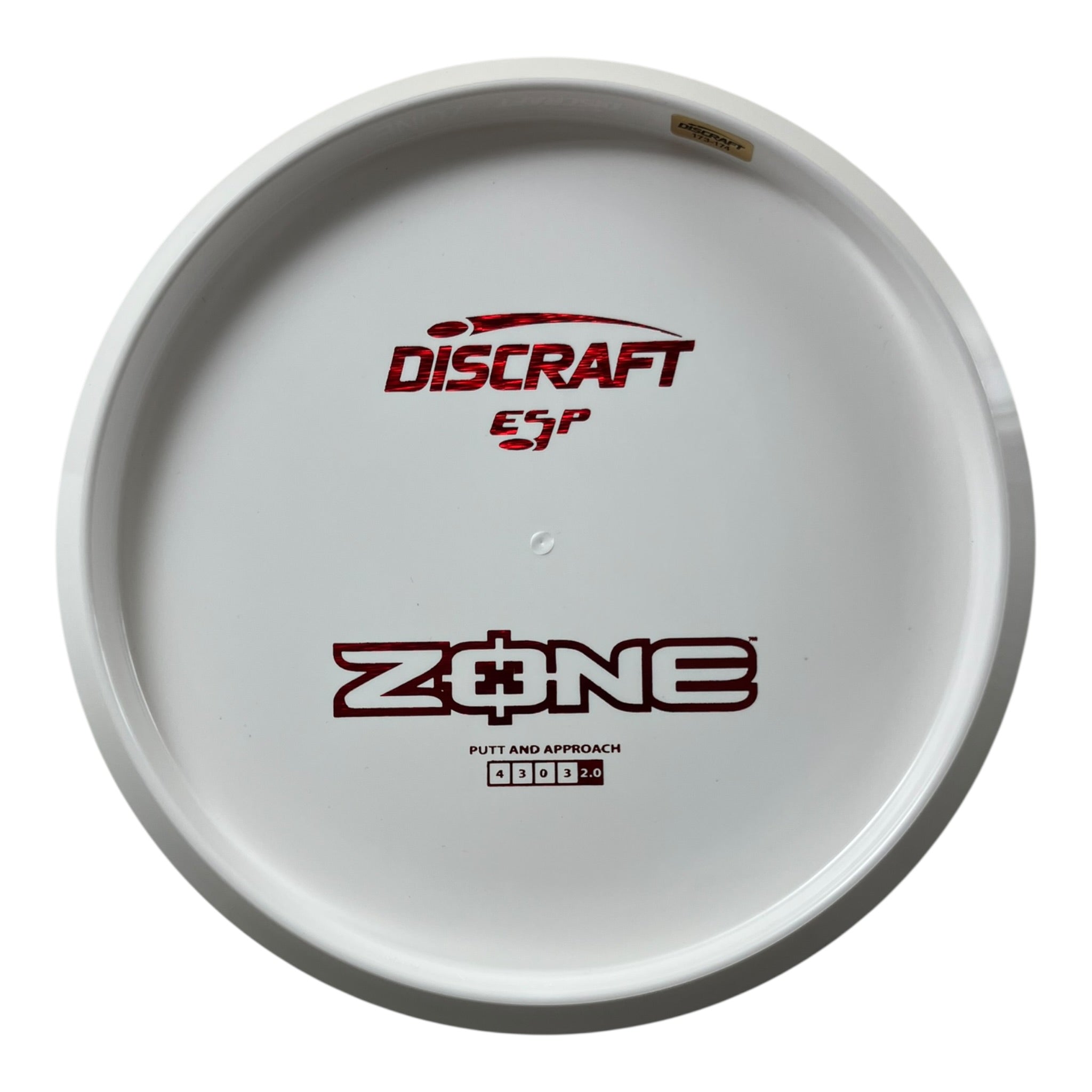 Discraft Zone | ESP | White/Red 174g (Bottom Stamp) Disc Golf