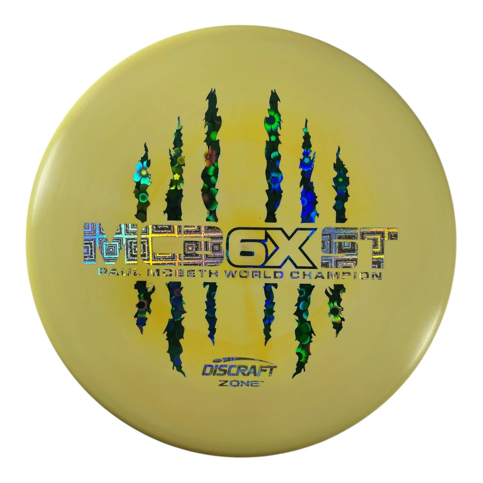 Discraft Zone | ESP | Yellow/Flowers 173g (Paul McBeth 6x Claw) Disc Golf