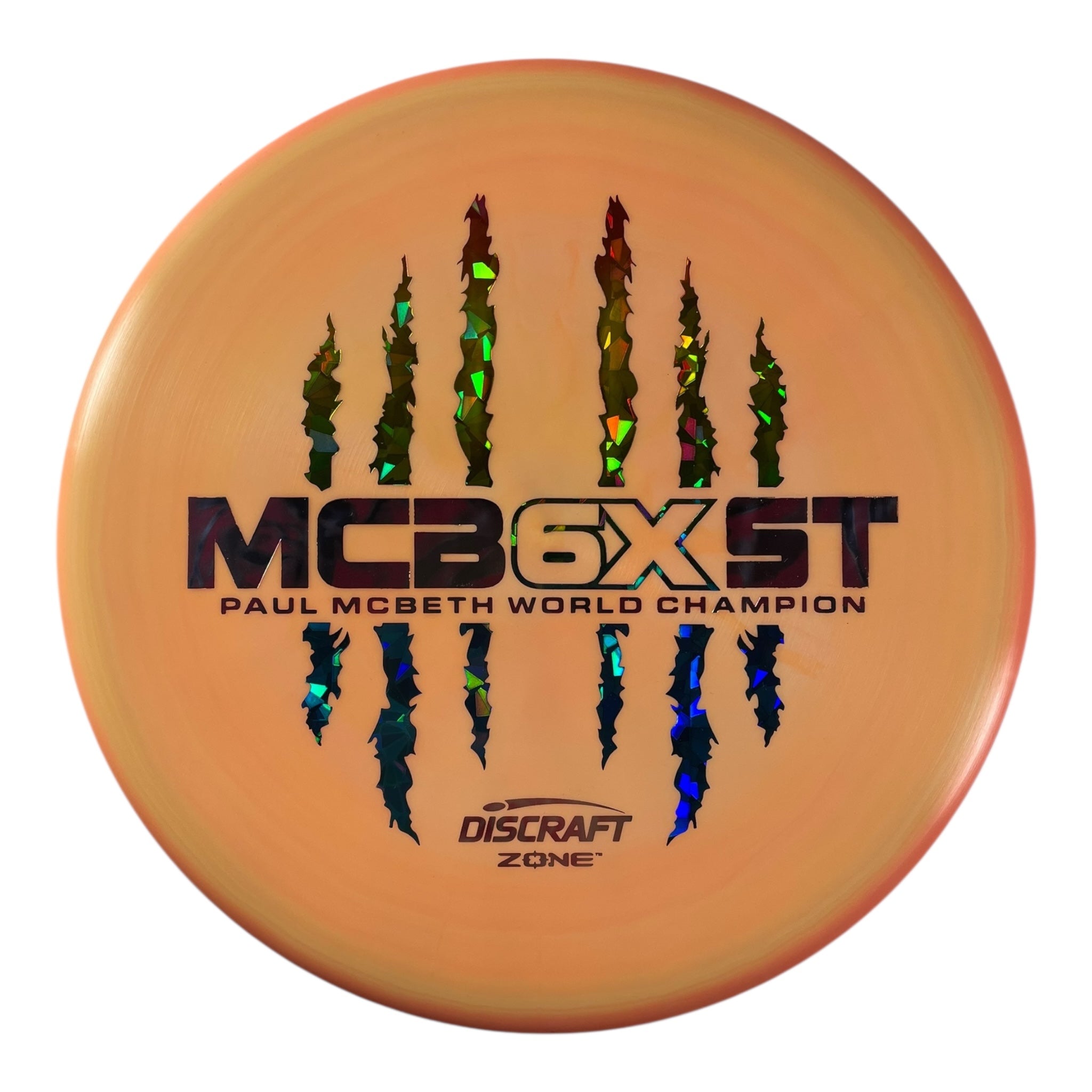 Discraft Zone | ESP | Yellow/Rainbow 174g (Paul McBeth 6x Claw) Disc Golf