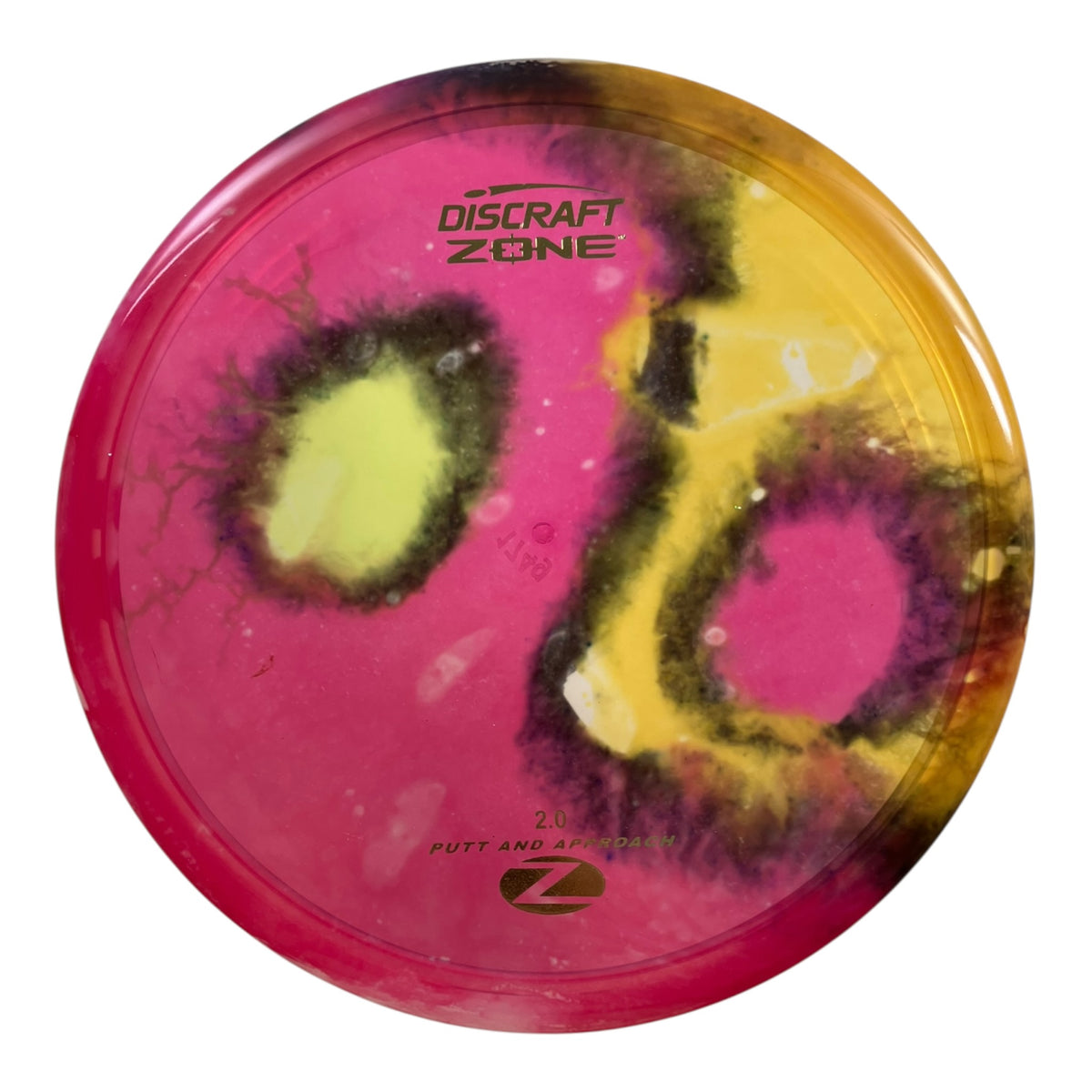 Discraft Zone | Z Line Fly Dye | Pink/Yellow/Gold 174g Disc Golf