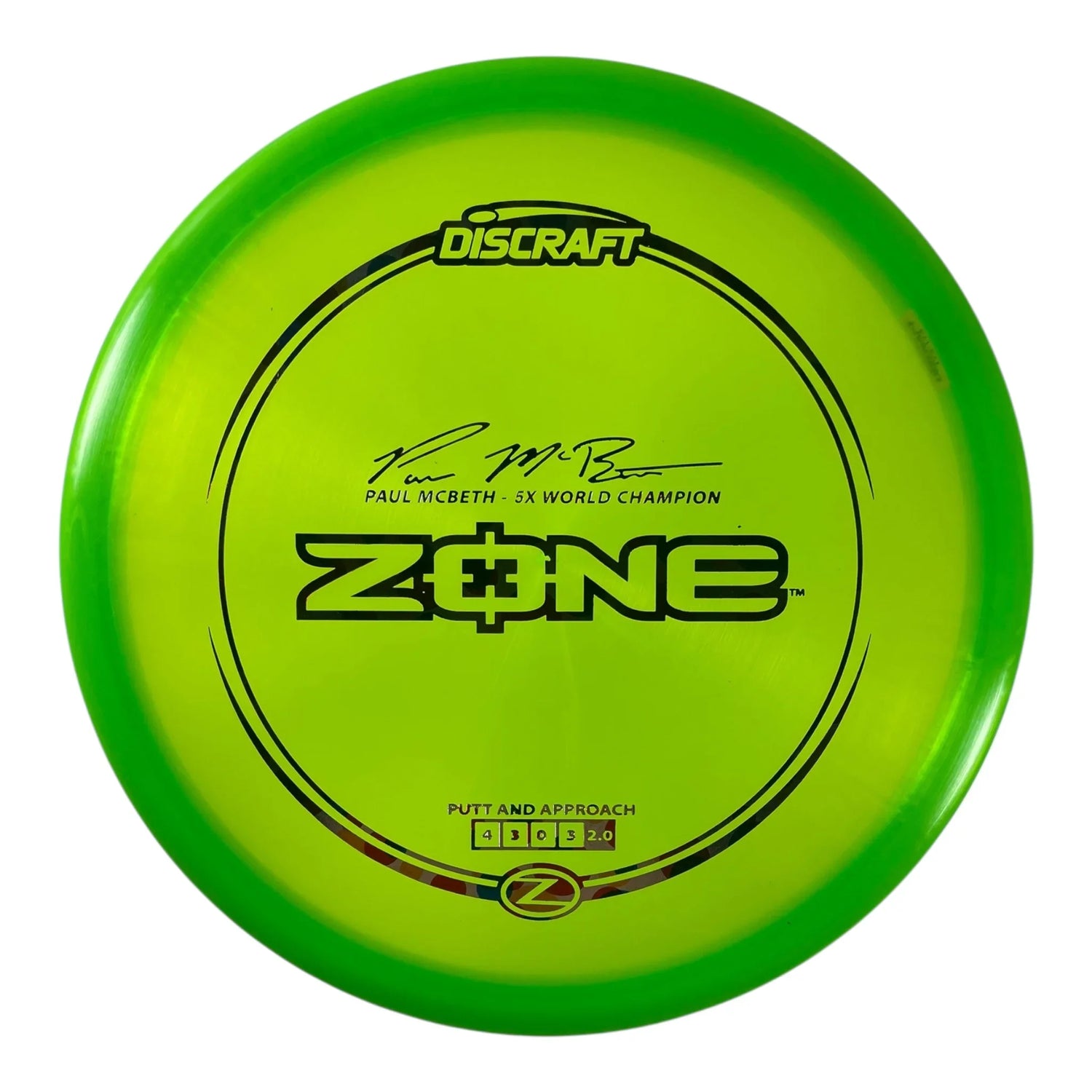 Discraft Zone | Z Line | Green/Wonderbread 173g (5x Paul Mcbeth) Disc Golf