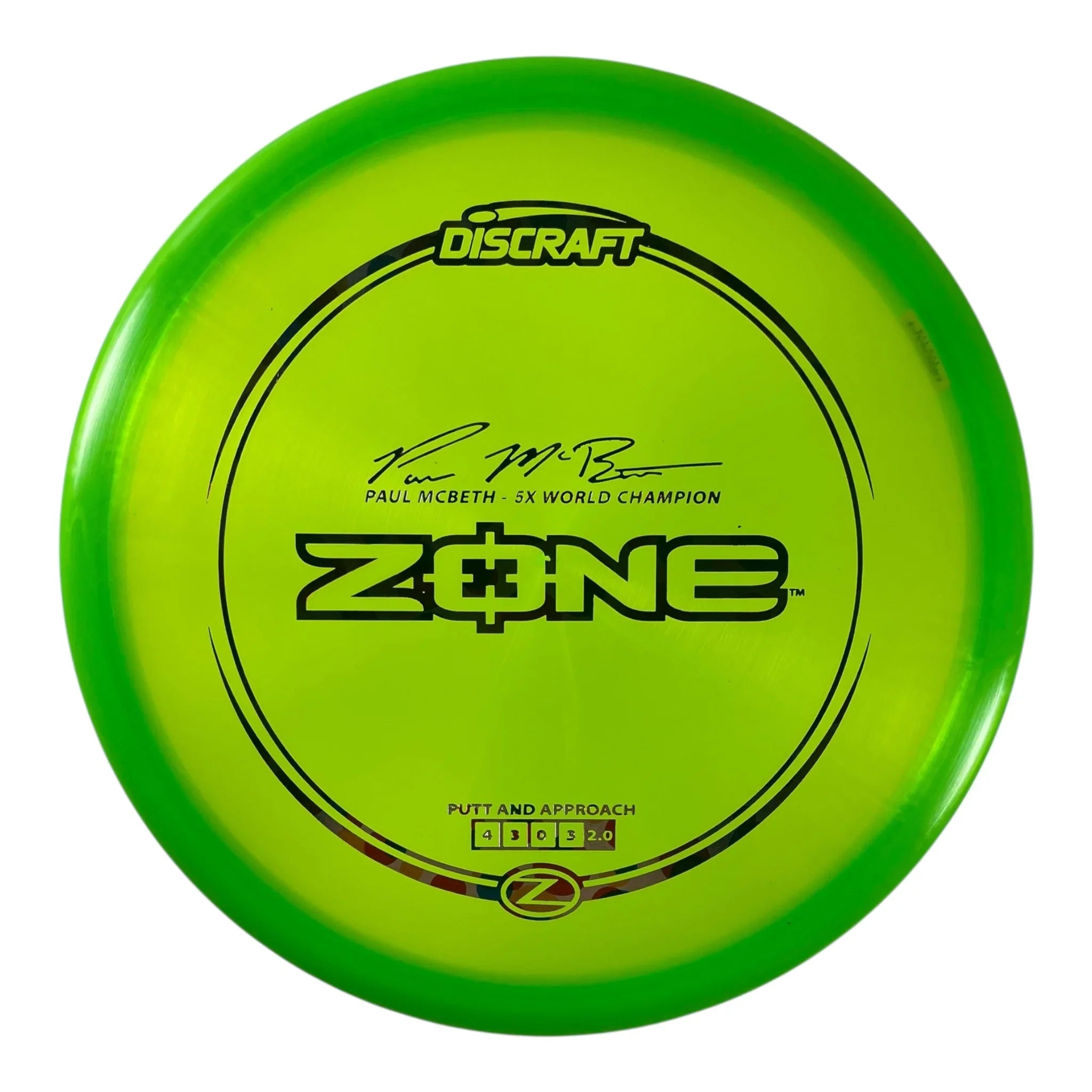 Discraft Zone | Z Line | Green/Wonderbread 173g (5x Paul Mcbeth) Disc Golf