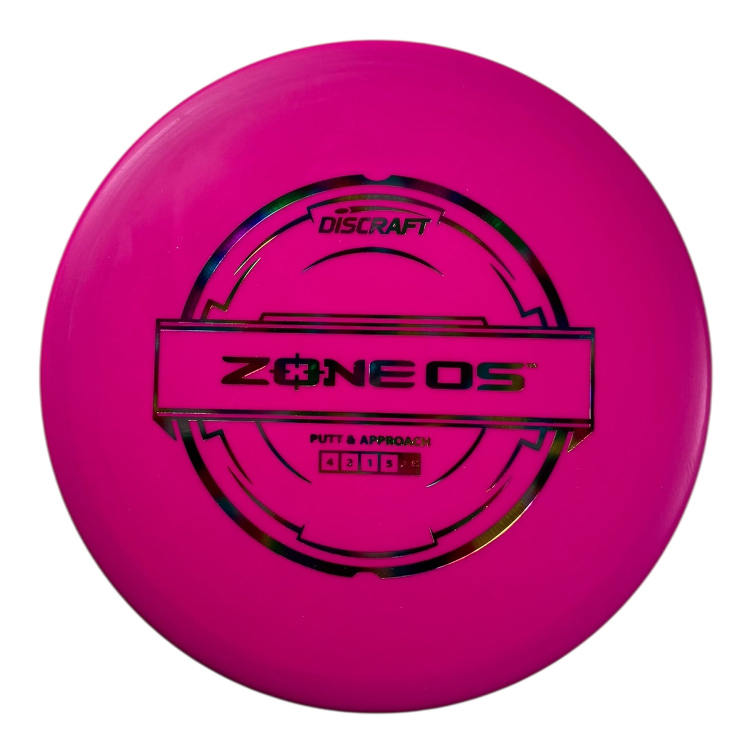 Discraft Zone OS | Putter Line Hard | Pink/Rainbow 172g Disc Golf