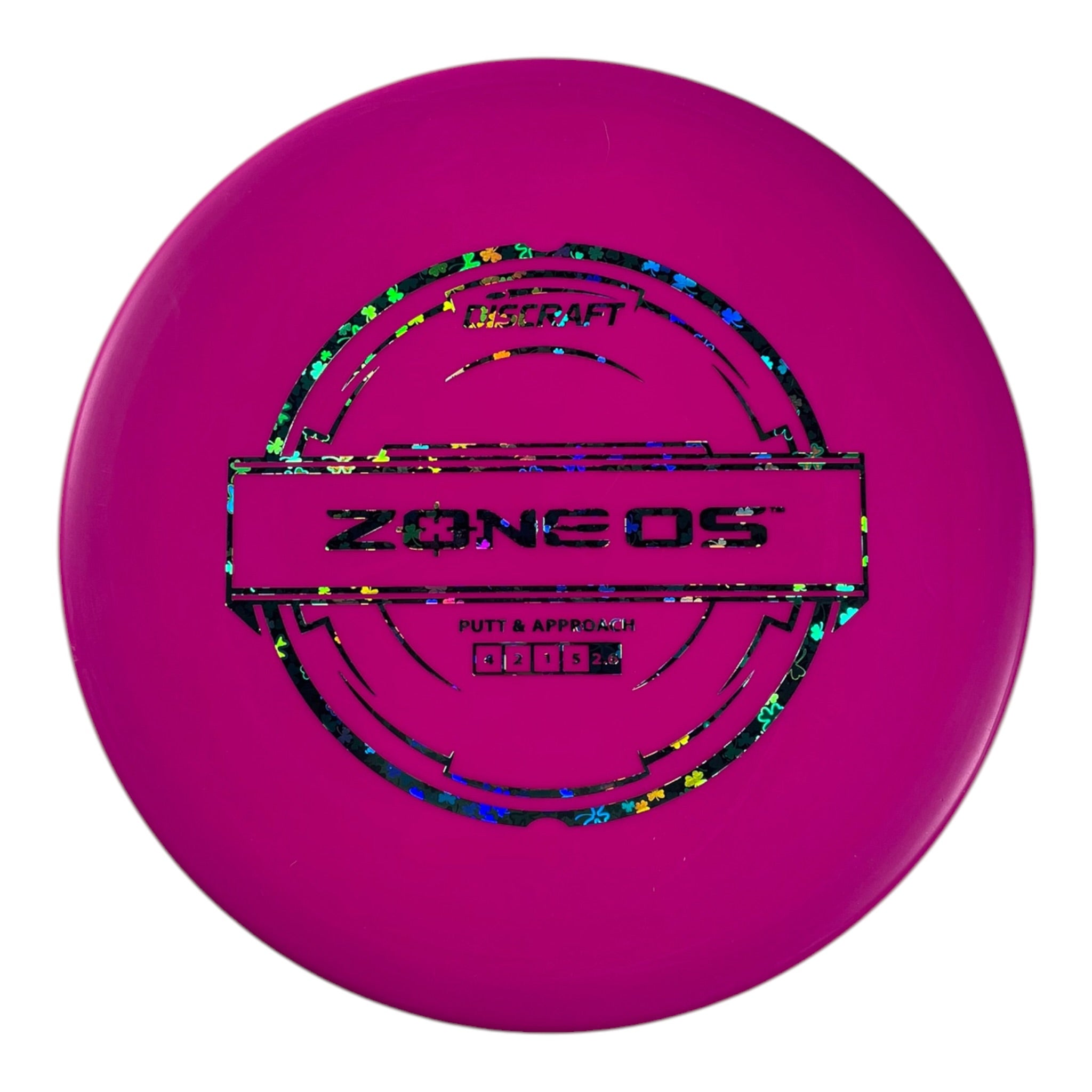 Discraft Zone OS | Putter Line | Pink/Clovers 170g Disc Golf