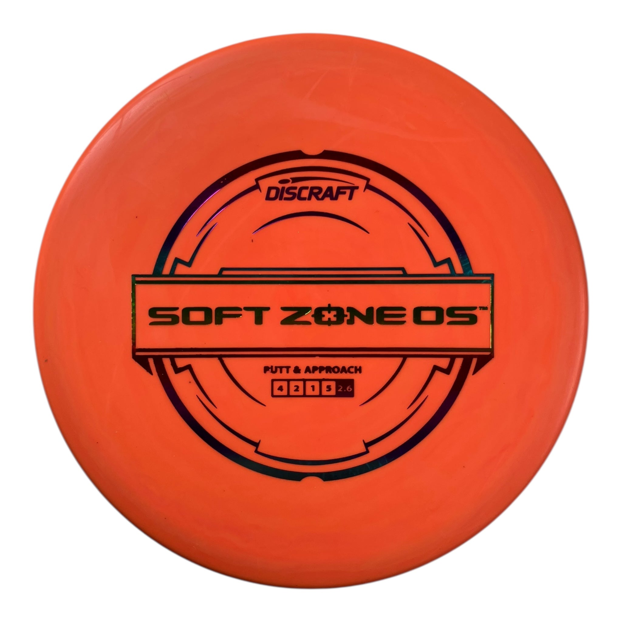 Discraft Zone OS | Putter Line Soft | Orange/Rainbow 172g Disc Golf