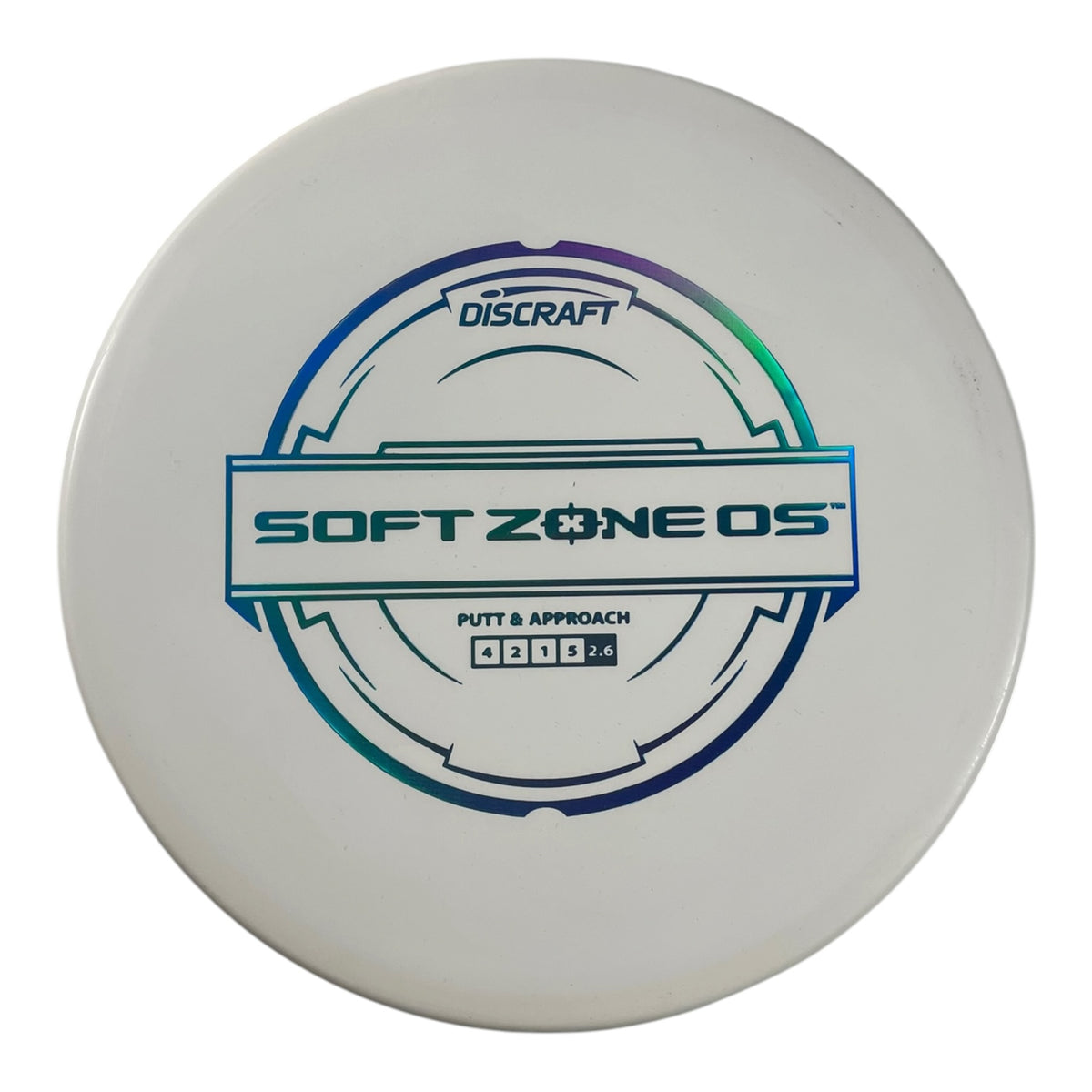 Discraft Zone OS | Putter Line Soft | White/Blue Holo 167g Disc Golf