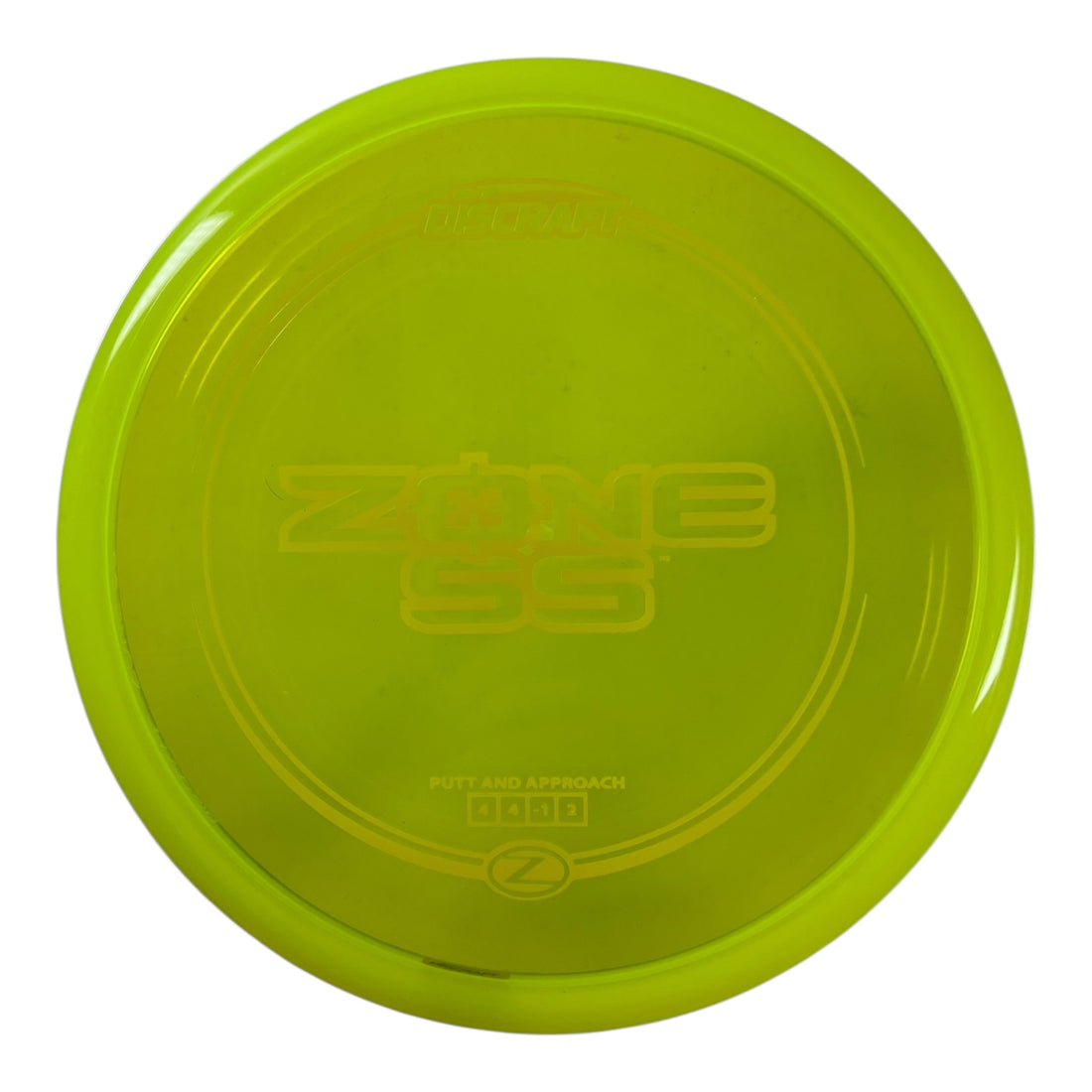 Discraft Zone SS | Z Line | Yellow/Yellow 173g Disc Golf
