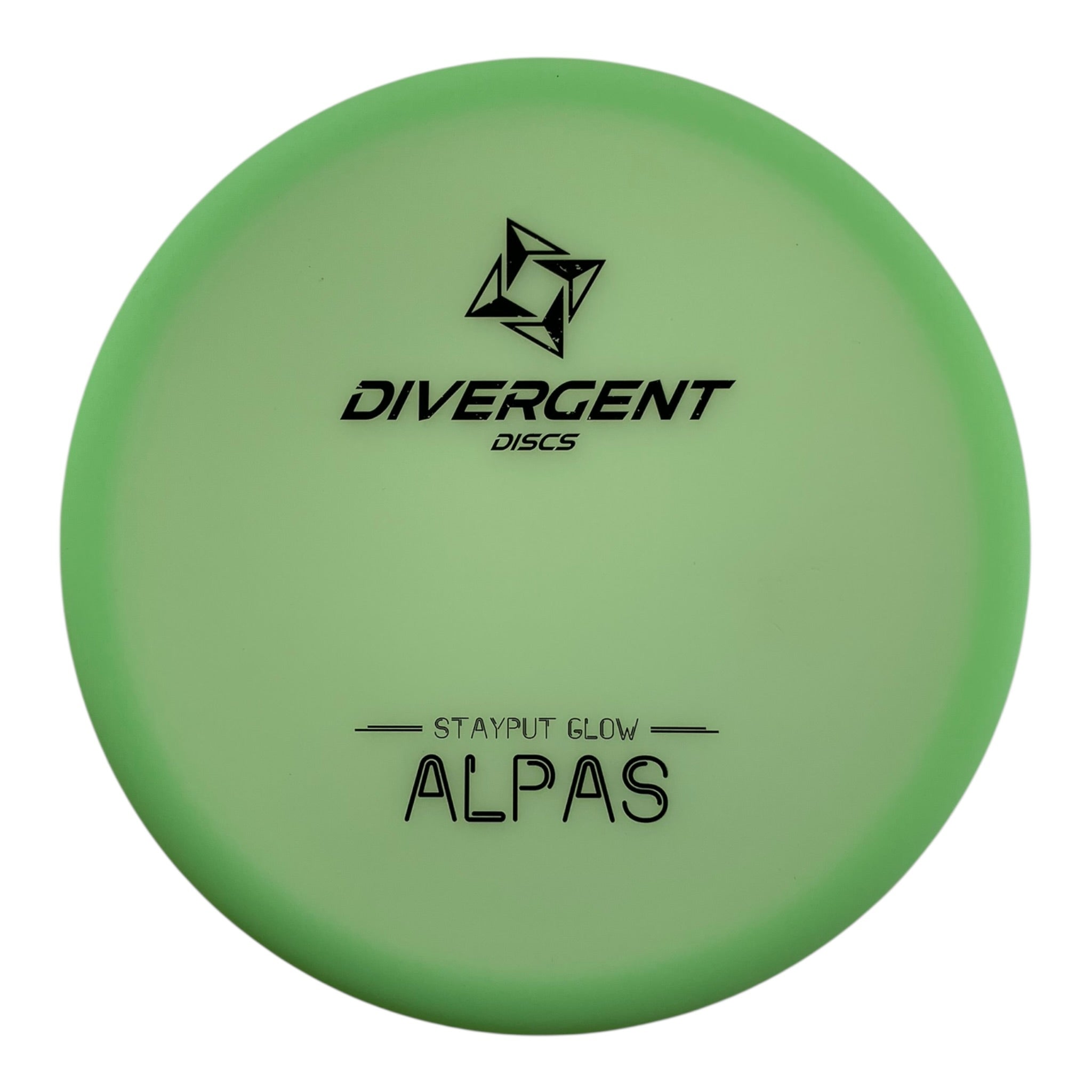 Divergent Discs Alpas | StayPut Glow | Green/Black 176 Disc Golf