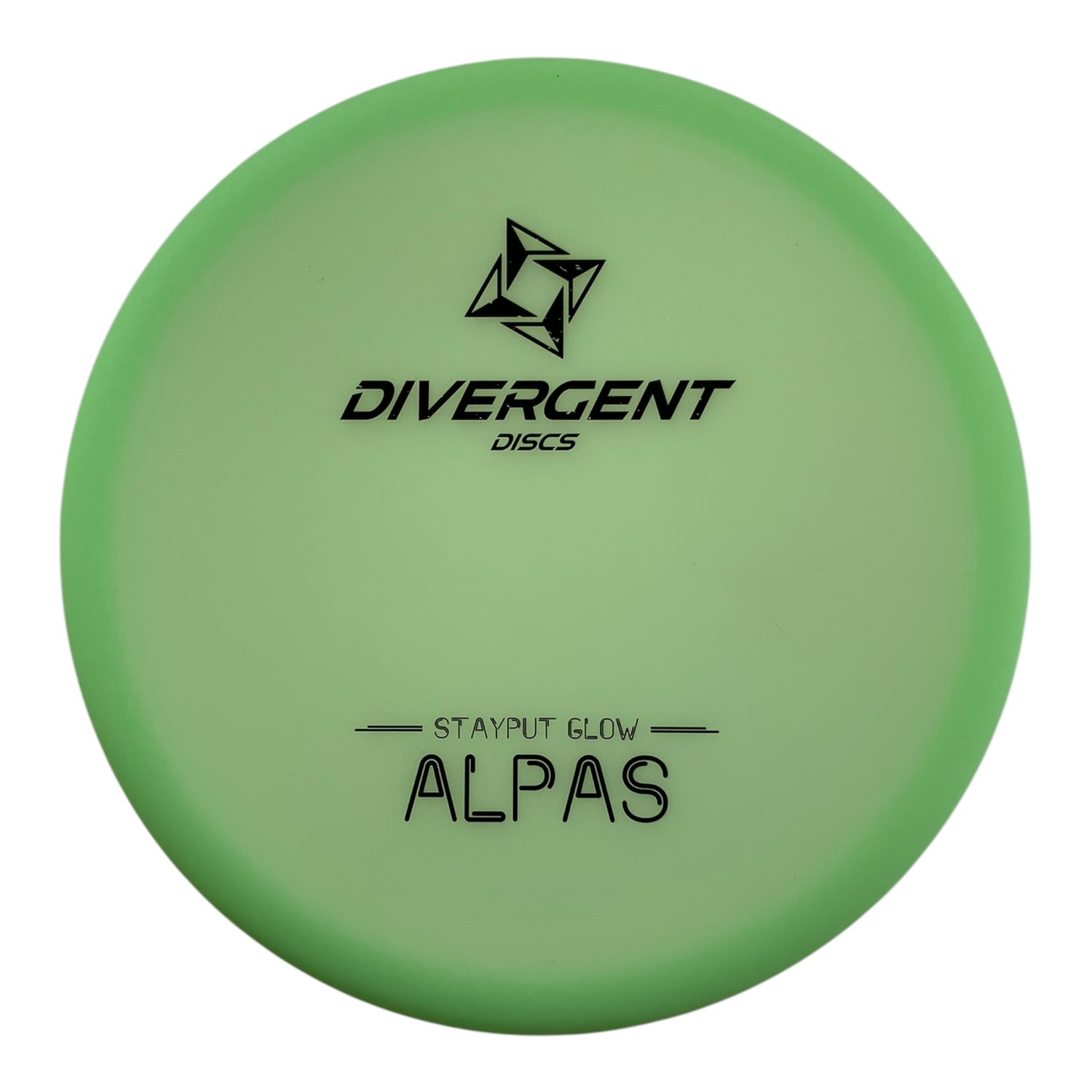 Divergent Discs Alpas | StayPut Glow | Green/Black 176 Disc Golf