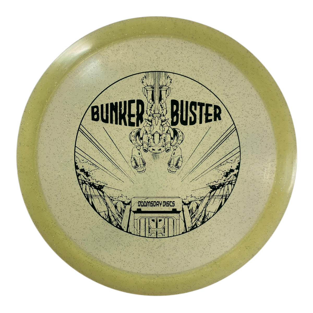 Doomsday Discs Bunker Buster | Clandestine | Yellow/Green 197g (Retooled) Disc Golf