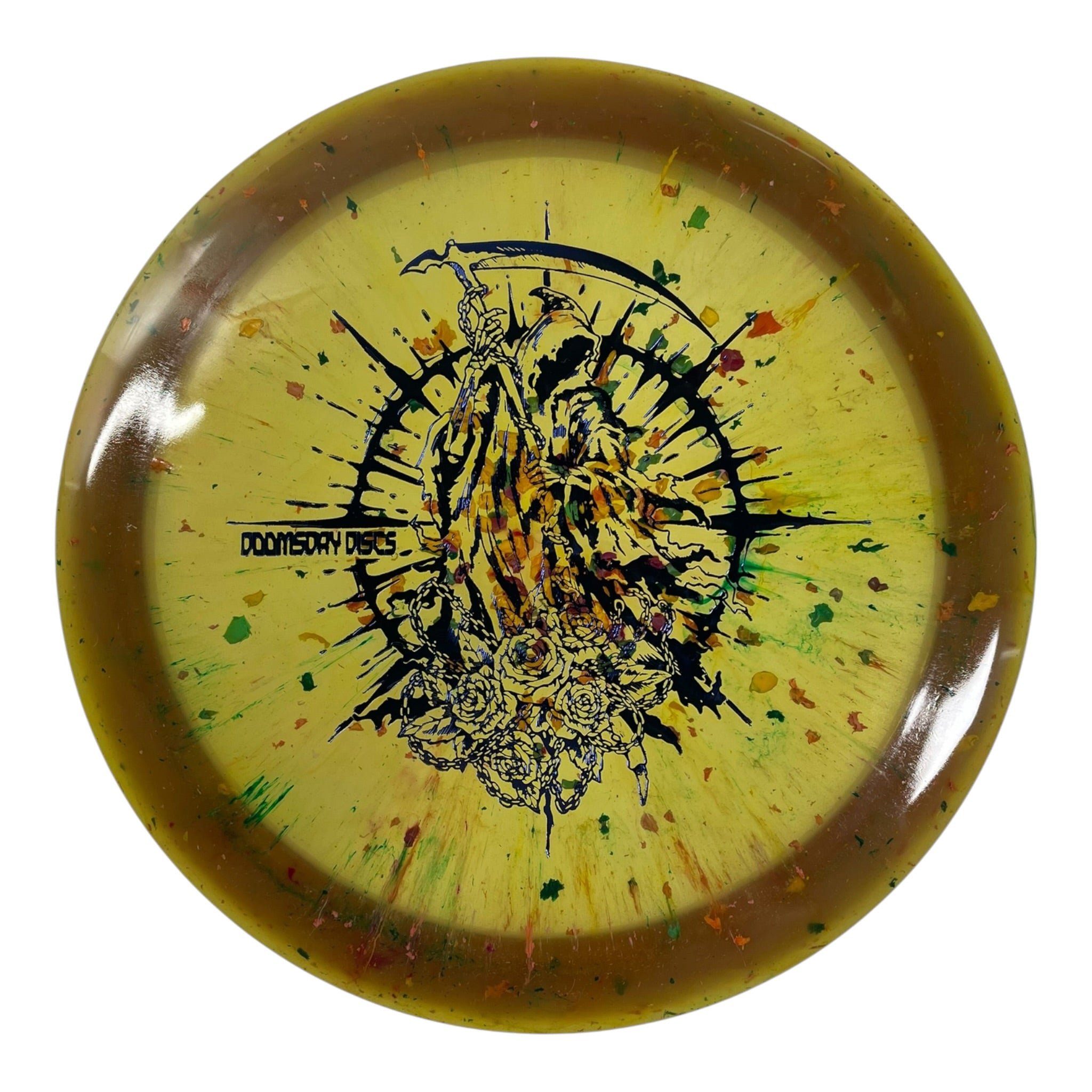 Doomsday Discs Cataclysm | Isolation Glow | Multi/Blue 177g (Infected Floral Reaper) Disc Golf