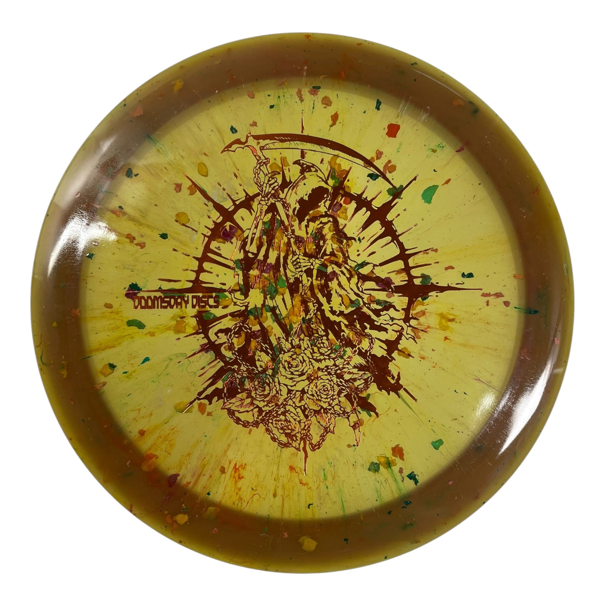 Doomsday Discs Cataclysm | Isolation Glow | Multi/Orange 177g (Infected Floral Reaper) Disc Golf