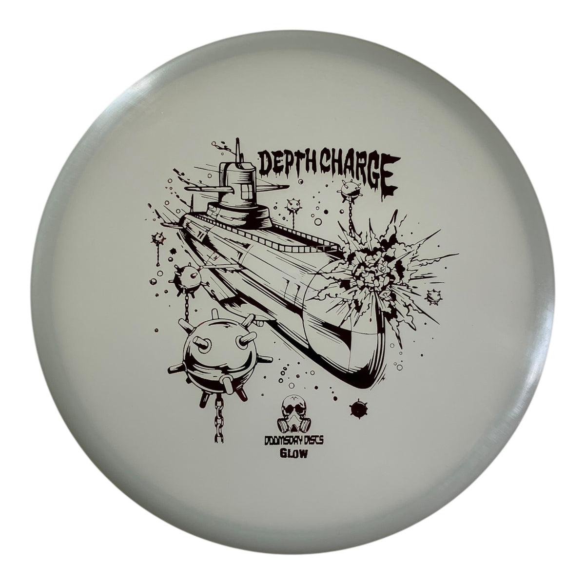 Doomsday Discs Depth Charge | Isolation Glow | Glow/Maroon 180g Disc Golf