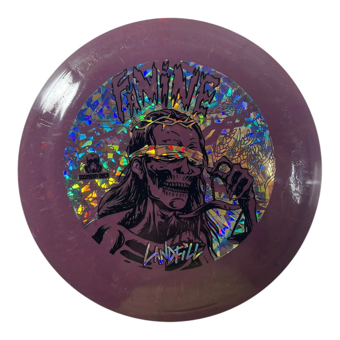 Doomsday Discs Famine | Landfill | Purple/Holo 174g Disc Golf