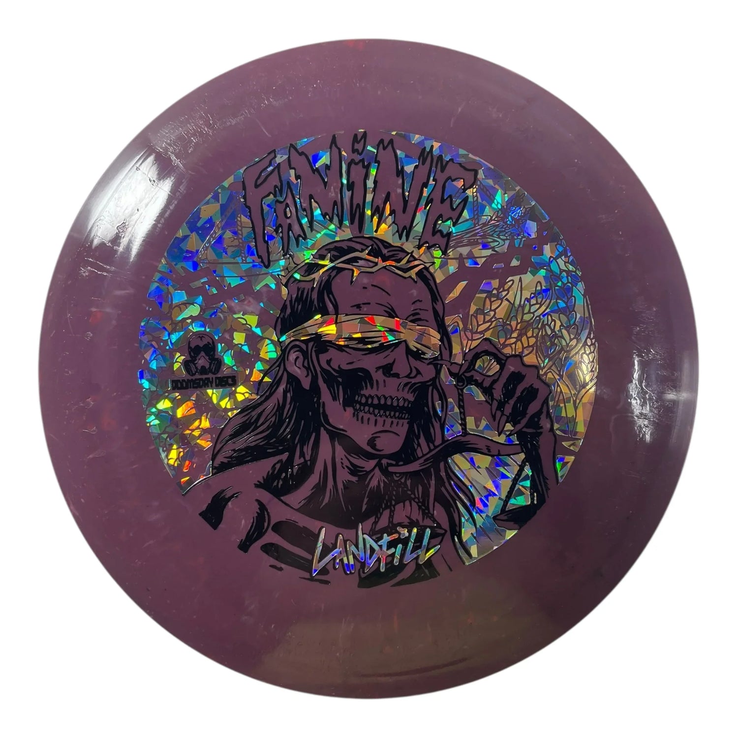 Doomsday Discs Famine | Landfill | Purple/Holo 174g Disc Golf