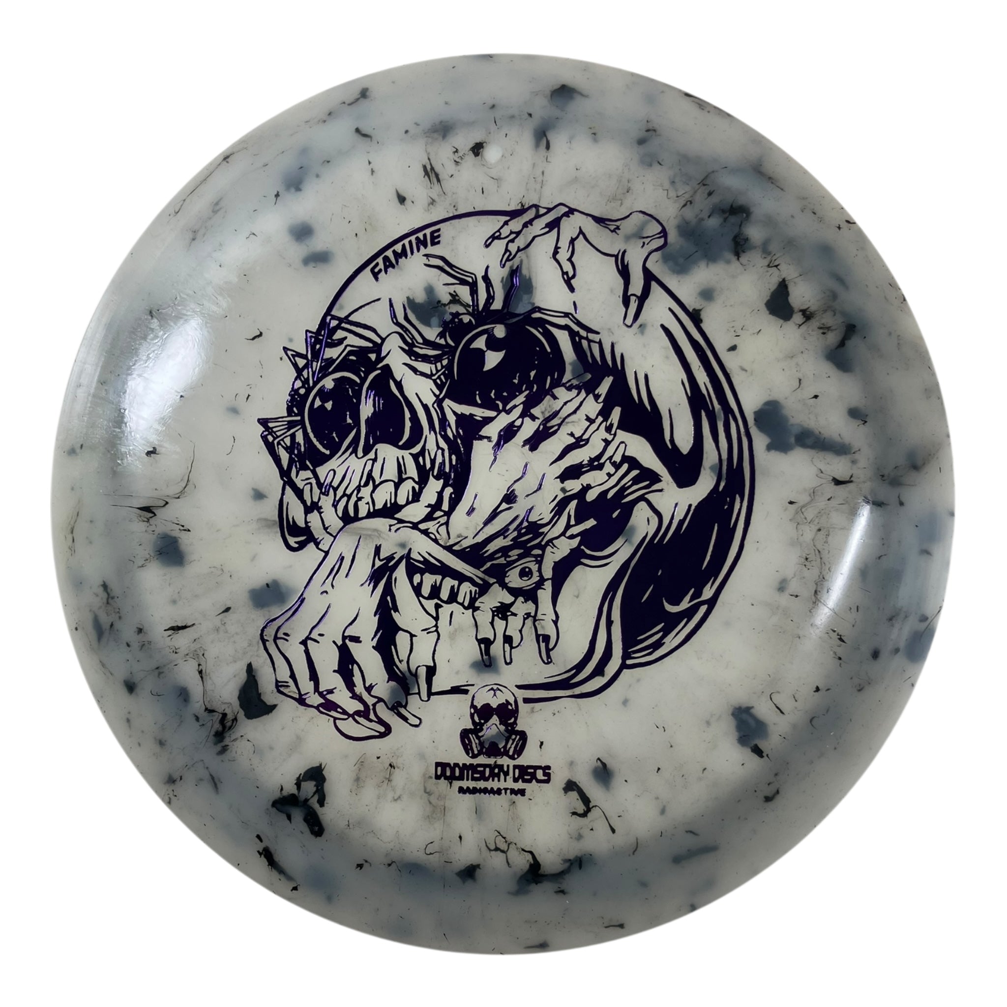 Doomsday Discs Famine | Radioactive Waste | Glow/Purple 172g Disc Golf