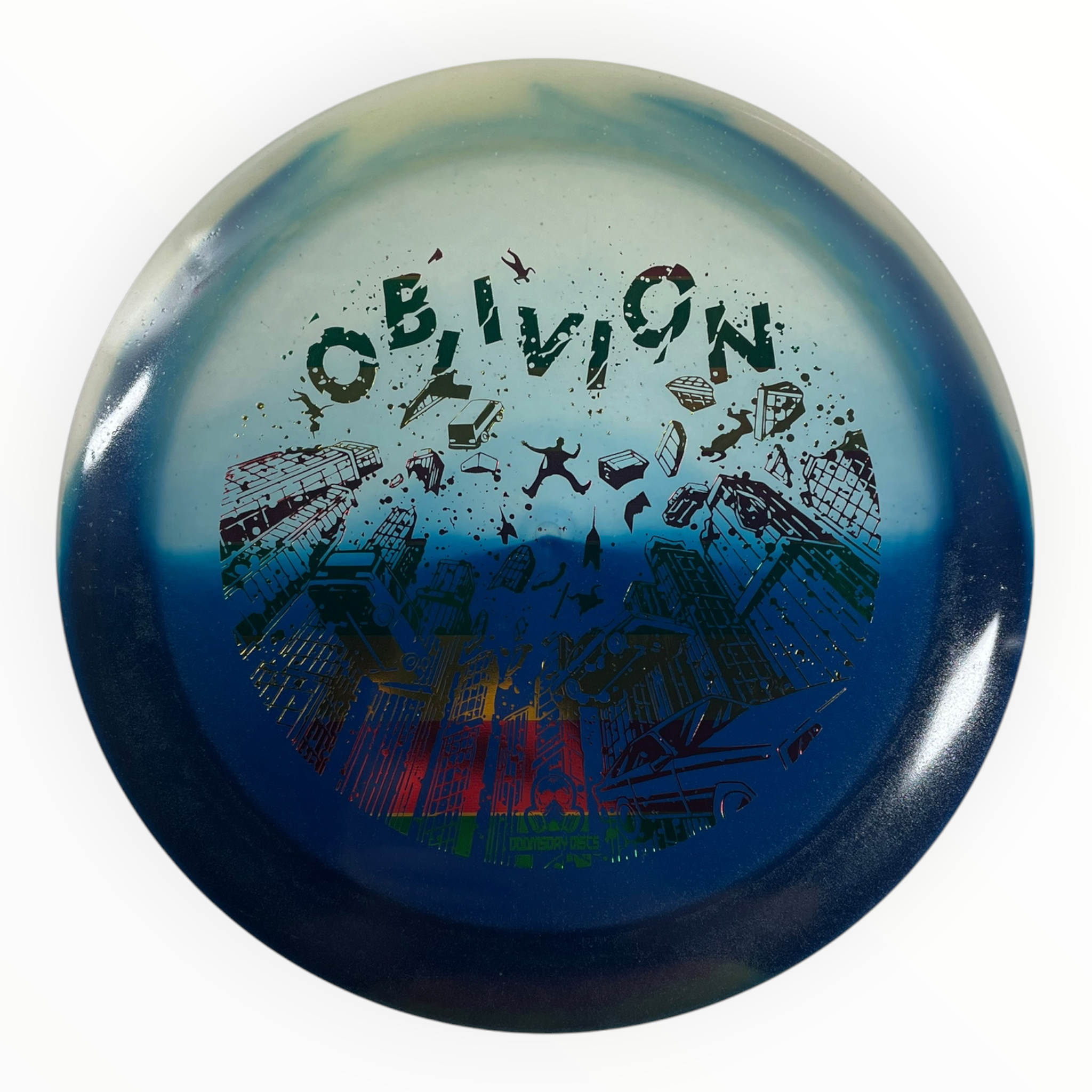 Doomsday Discs Oblivion | Retina Glow | Blue/Rasta 175g Disc Golf