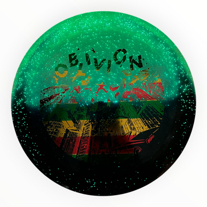 Doomsday Discs Oblivion | Retina Glow | Blue/Rasta 175g Disc Golf
