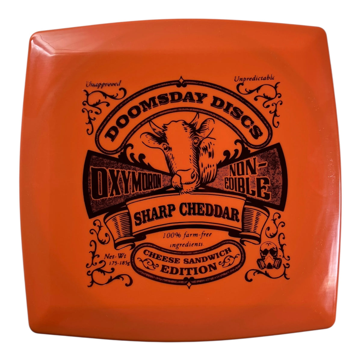 Doomsday Discs Oxymoron | Survival | Orange 177+g (Sharp Cheddar Cheese Sandwich Edition) Disc Golf