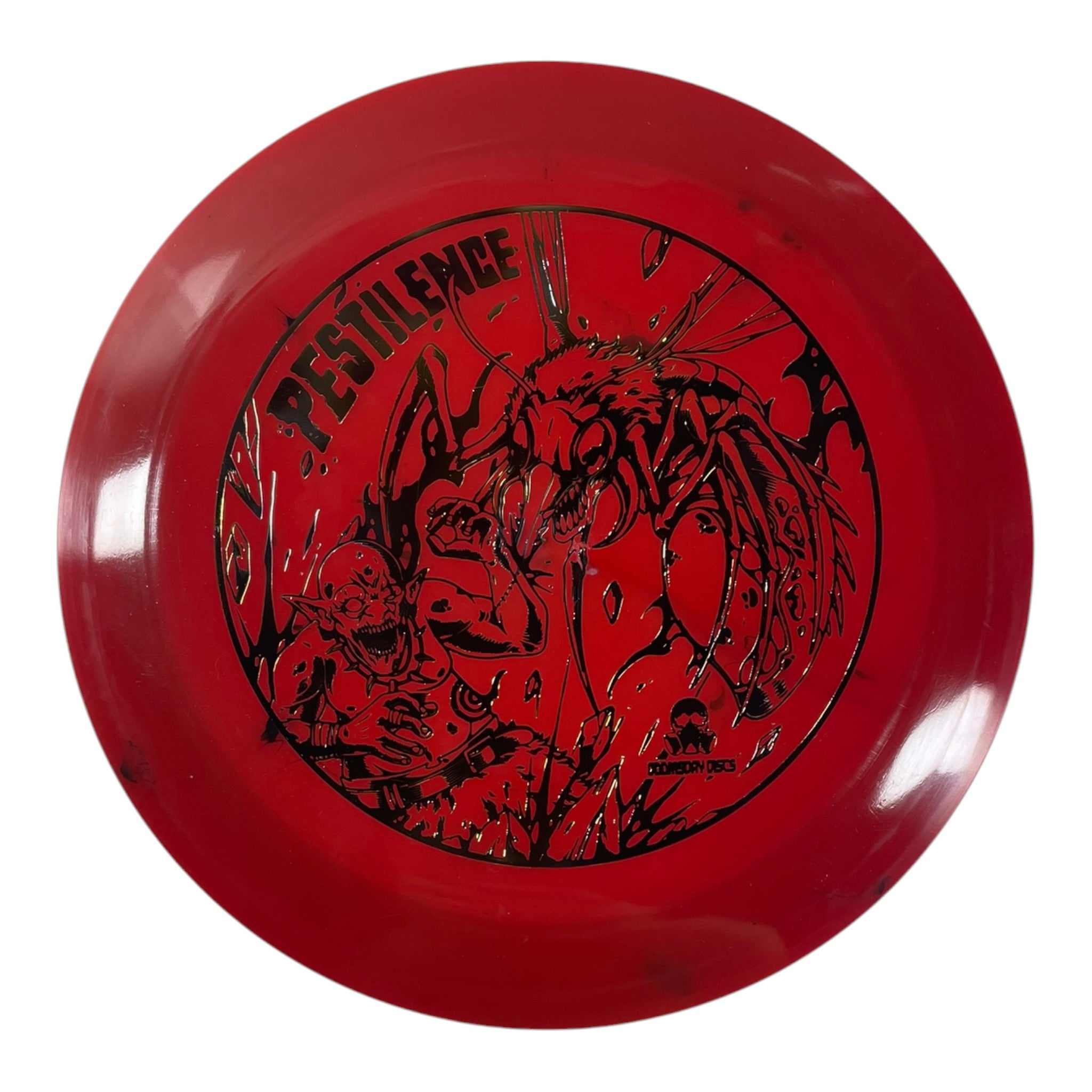 Doomsday Discs Pestilence | Toxic Waste | Red/Bronze 174g Disc Golf