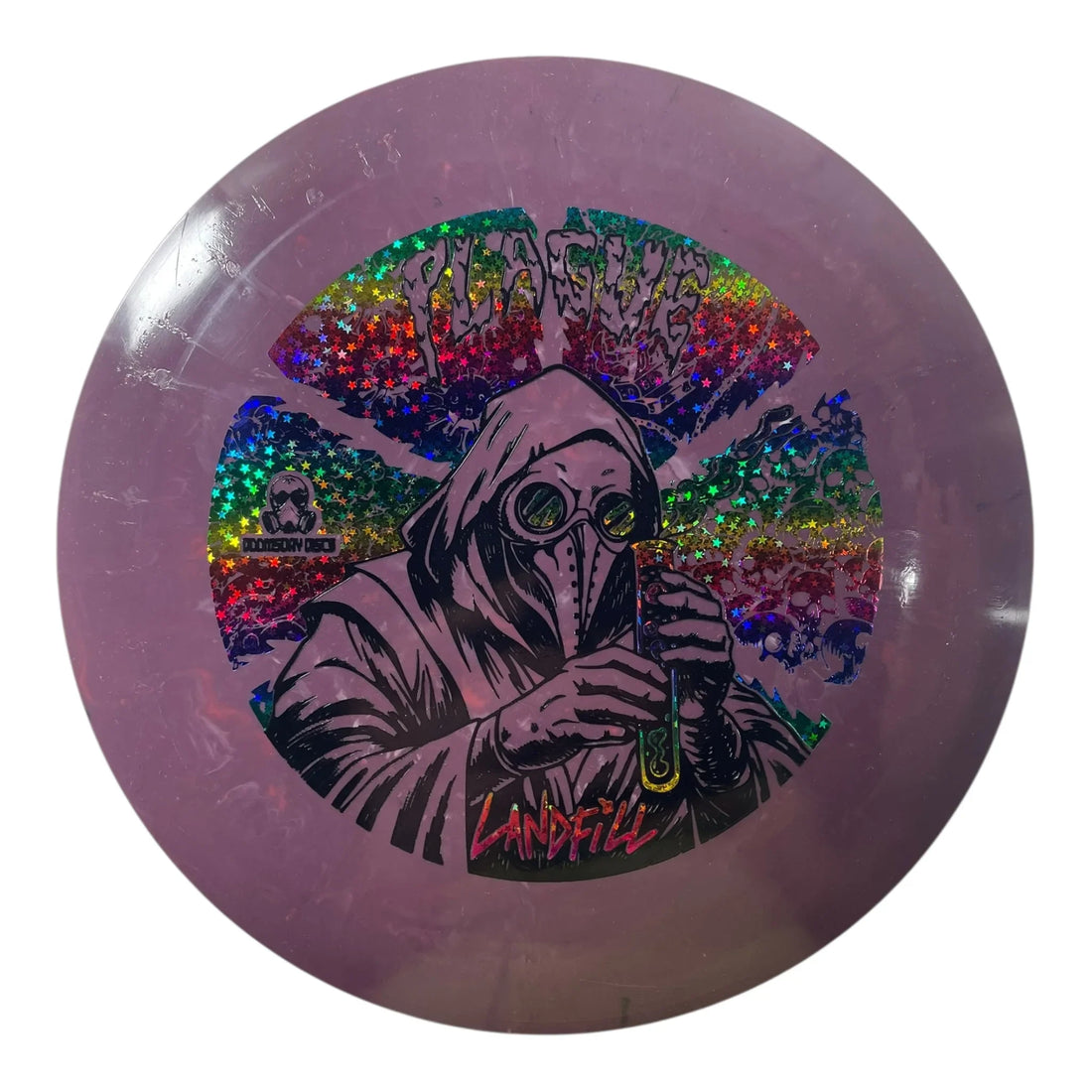Doomsday Discs Plague | Landfill | Purple/Rainbow 176g Disc Golf