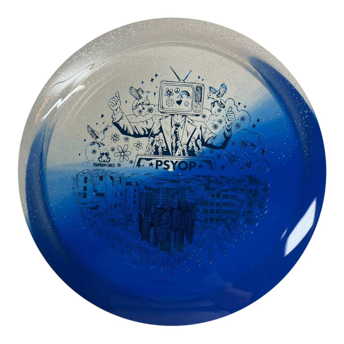 Doomsday Discs Psyop | Retina | Blue/Clear/Blue 173g Disc Golf