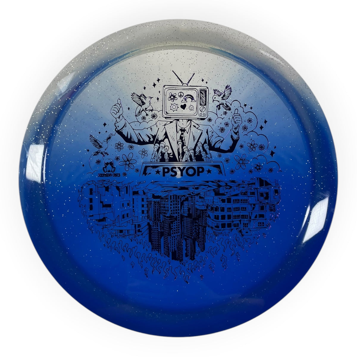 Doomsday Discs Psyop | Retina | Blue/Clear/Purple 173g Disc Golf