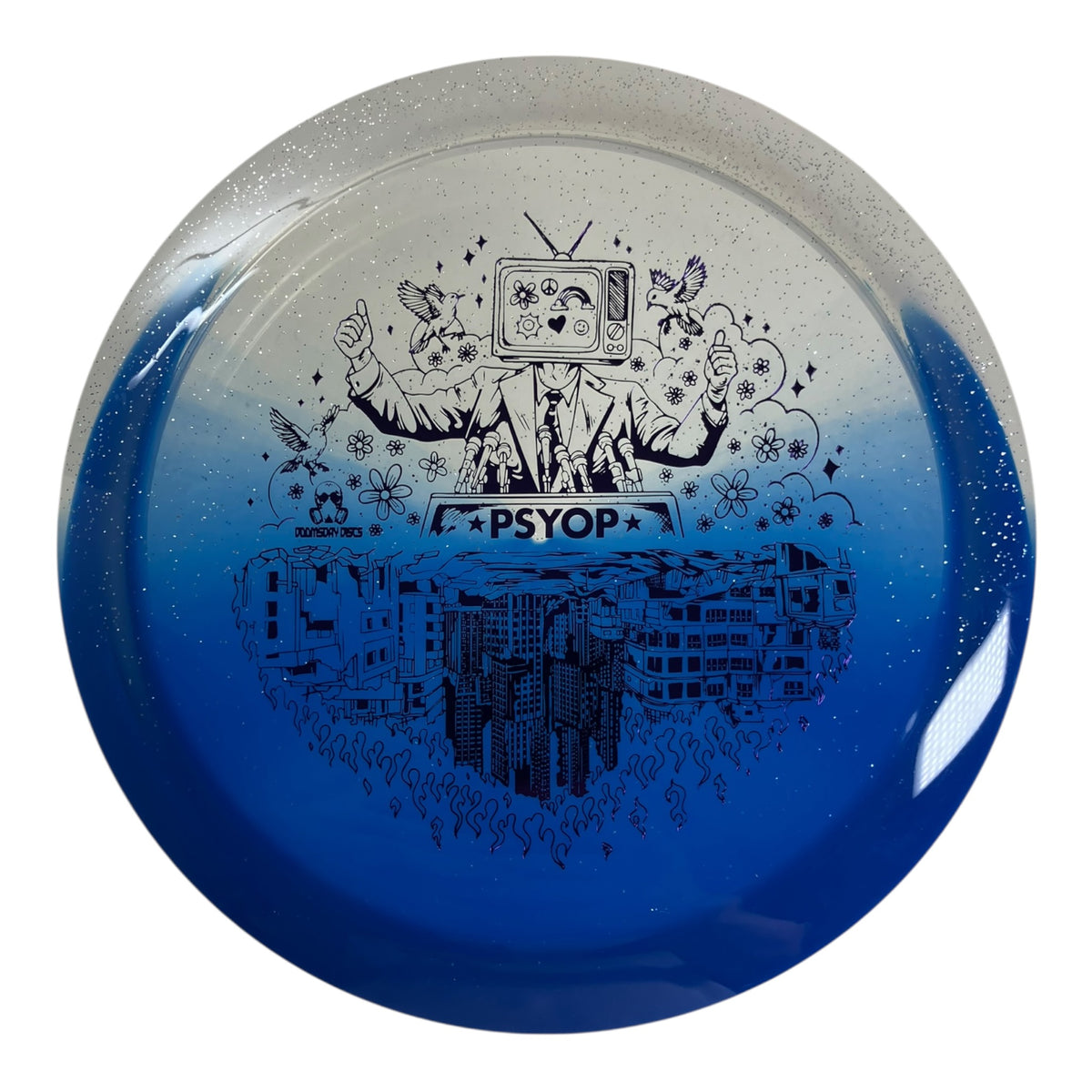Doomsday Discs Psyop | Retina | Blue/Clear/Purple 173g Disc Golf
