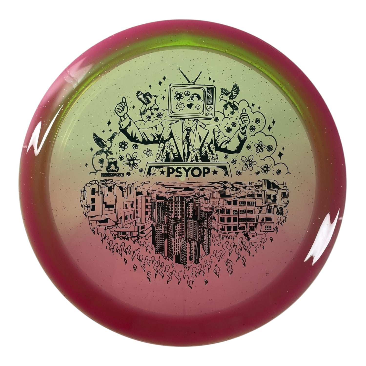 Doomsday Discs Psyop | Retina | Pink/Green 172g Disc Golf