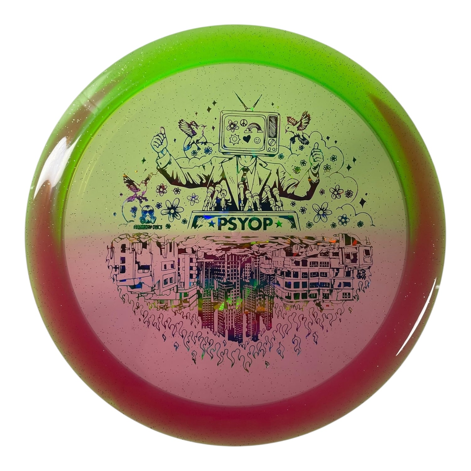 Doomsday Discs Psyop | Retina | Pink/Rainbow Holo 172g Disc Golf