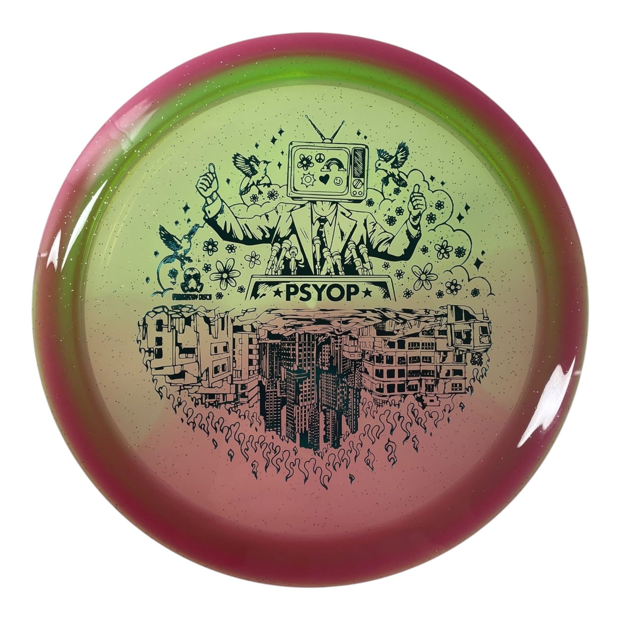 Doomsday Discs Psyop | Retina | Pink/Teal 172g Disc Golf