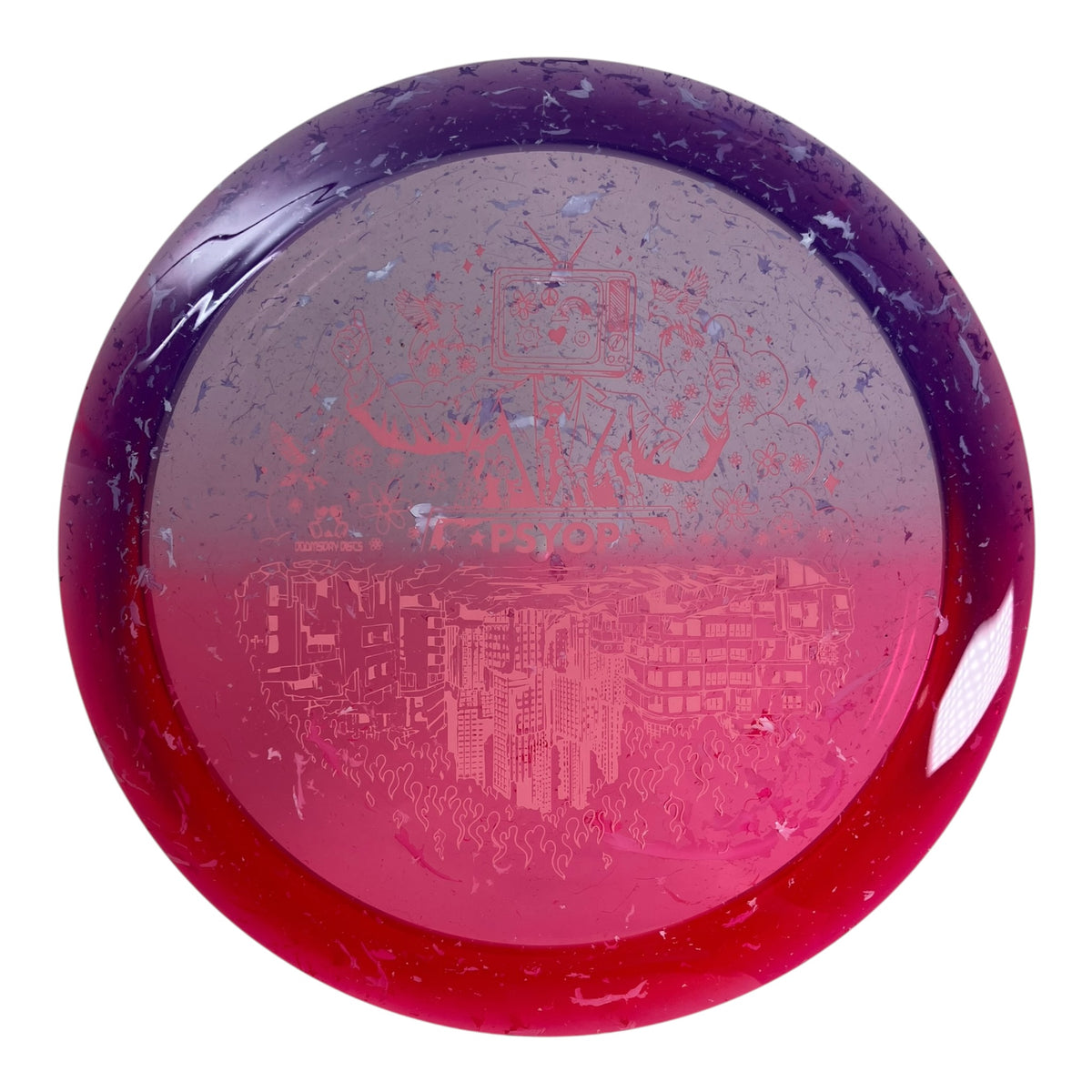Doomsday Discs Psyop | Retina | Red/Blue/Pink 175g Disc Golf