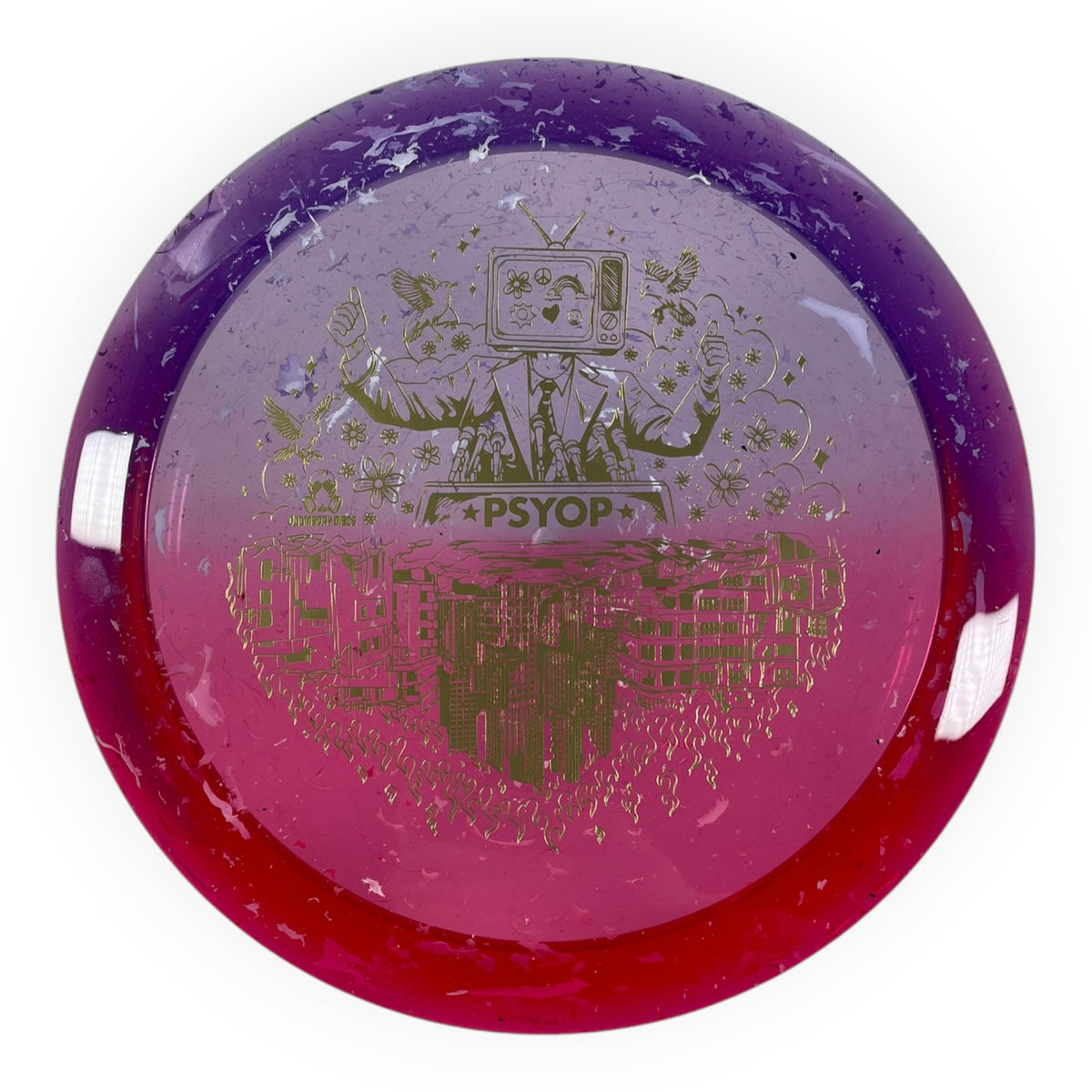 Doomsday Discs Psyop | Retina | Red/Purple/Gold 175g Disc Golf