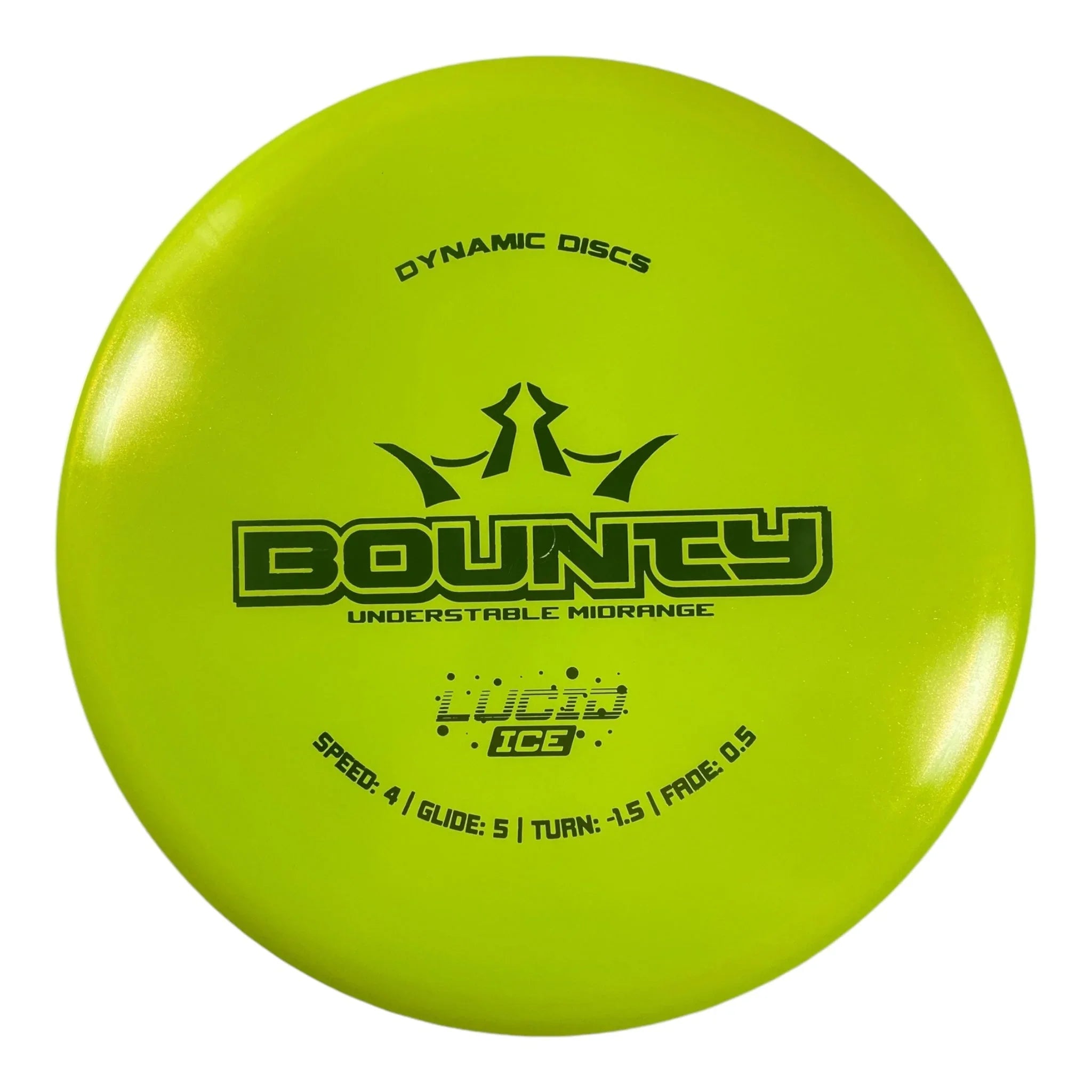 Dynamic Discs Bounty | Lucid - Ice Glimmer | Yellow/Green 177g Disc Golf
