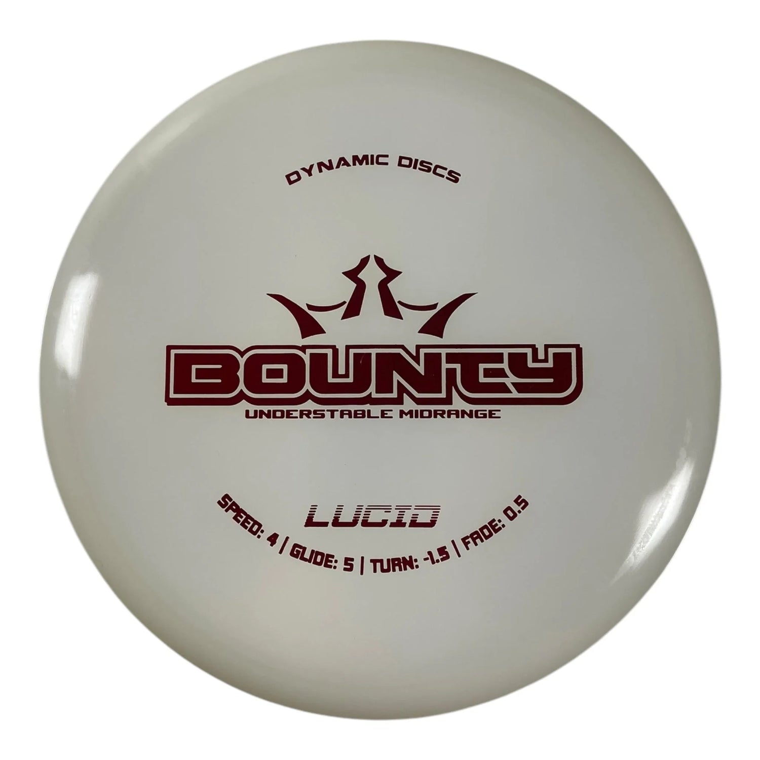 Dynamic Discs Bounty | Lucid | White/Red 178g Disc Golf