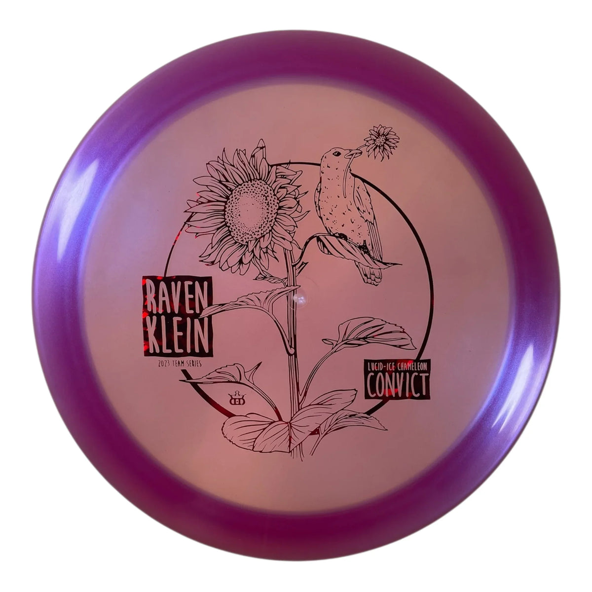 Dynamic Discs Convict | Lucid-Ice Chameleon | Purple/Red 173g (Raven Klein) Disc Golf