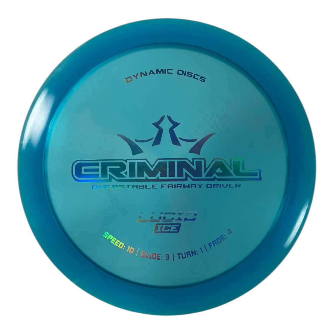 Dynamic Discs Criminal | Lucid-Ice | Blue/Holo 173g Disc Golf