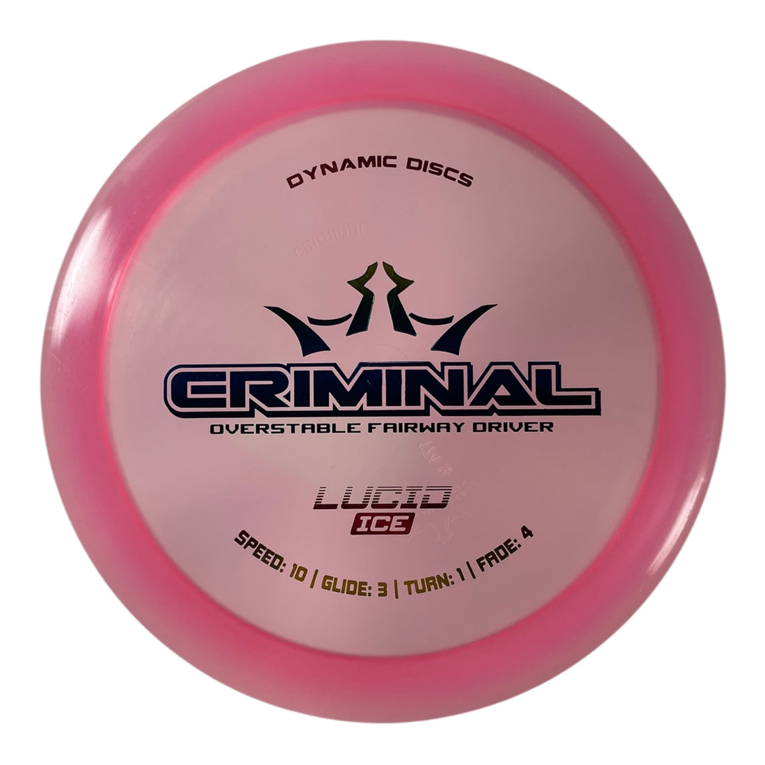 Dynamic Discs Criminal | Lucid-Ice | Pink/Rainbow 174g Disc Golf