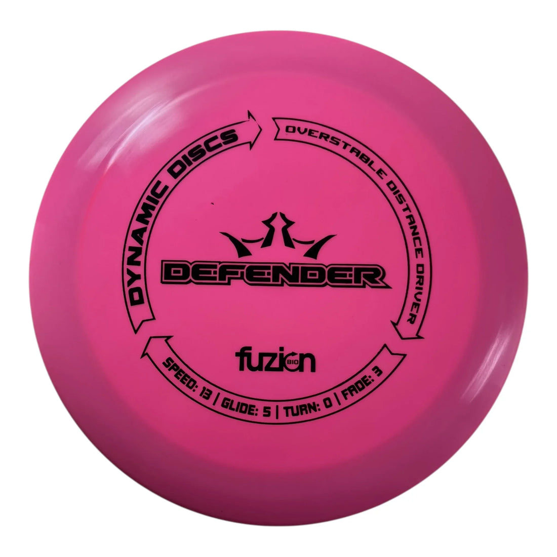 Dynamic Discs Defender | Biofuzion | Pink/Black 169g Disc Golf