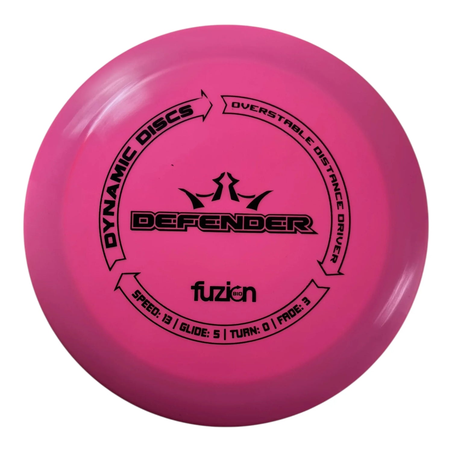 Dynamic Discs Defender | Biofuzion | Pink/Black 169g Disc Golf