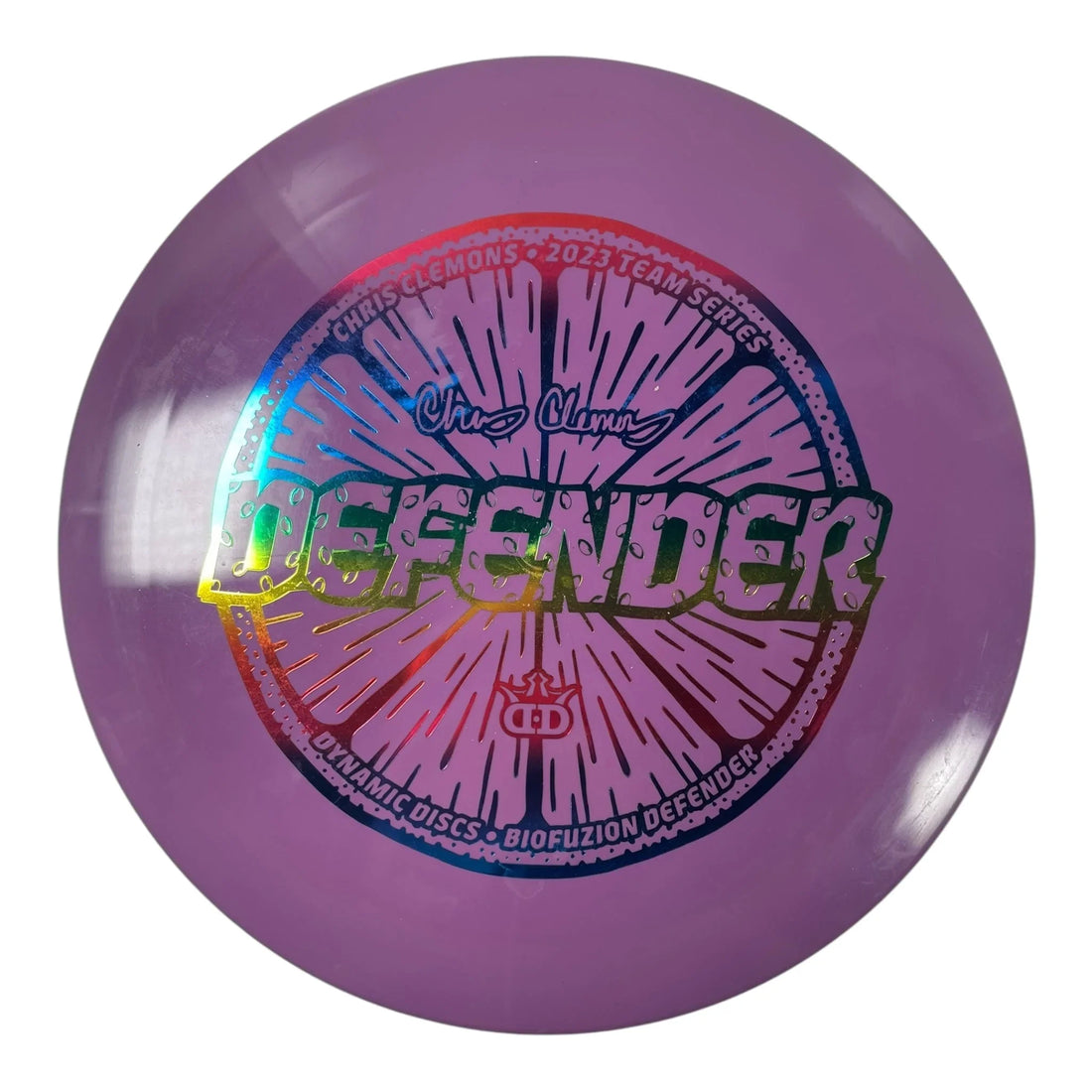Dynamic Discs Defender | Biofuzion | Purple/Rainbow 173g (Chris Clemons) Disc Golf