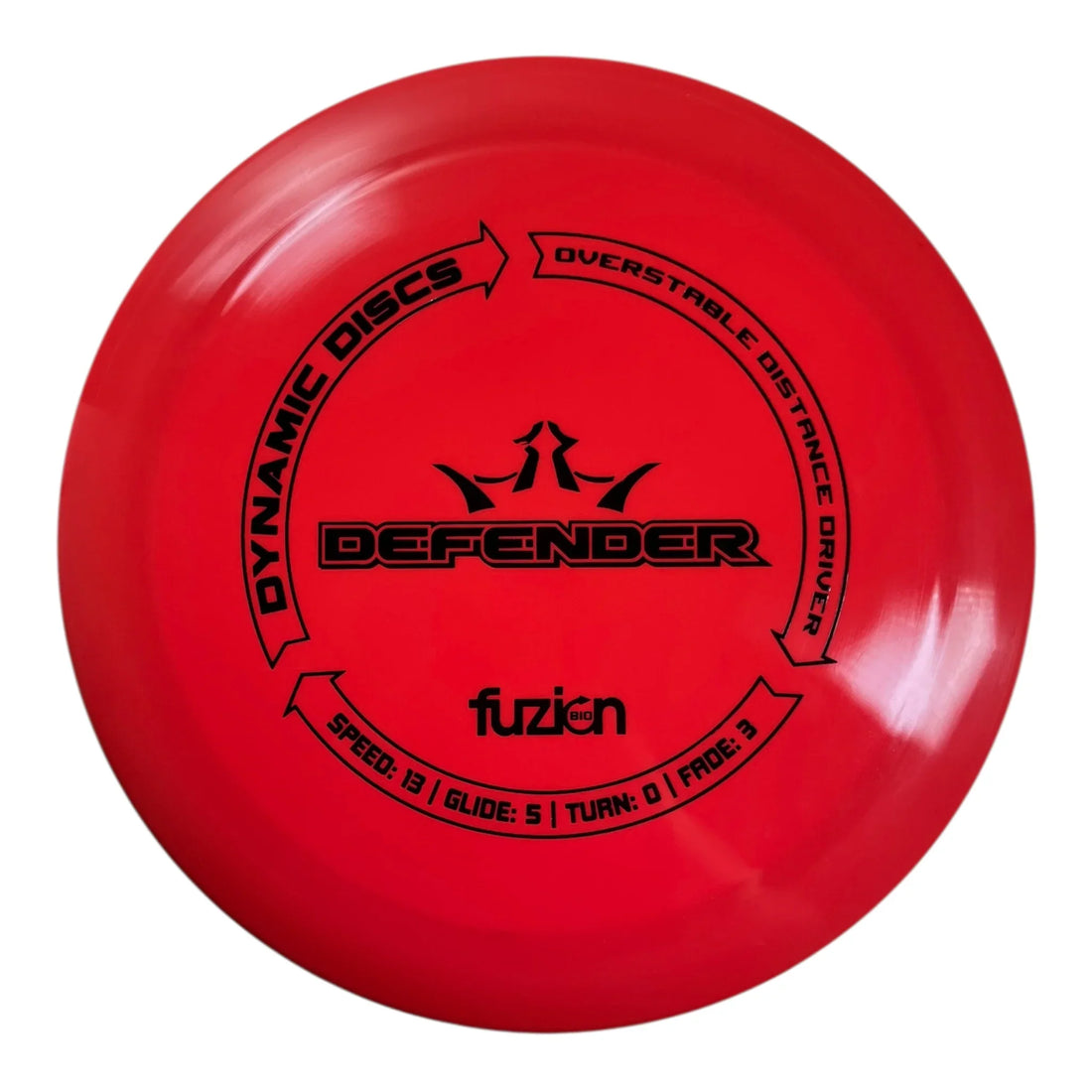 Dynamic Discs Defender | Biofuzion | Red/Black 174g Disc Golf