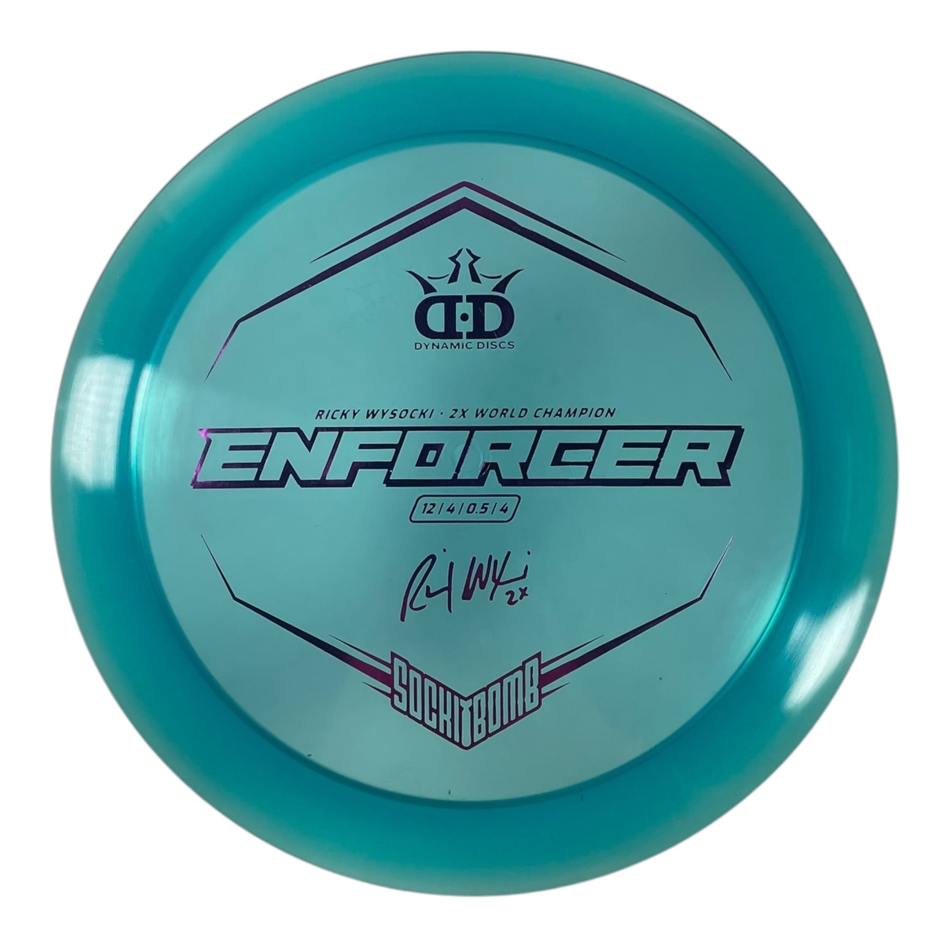 Dynamic Discs Enforcer | Lucid - Ice | Blue/Pink 172g (Ricky Wysocki) Disc Golf