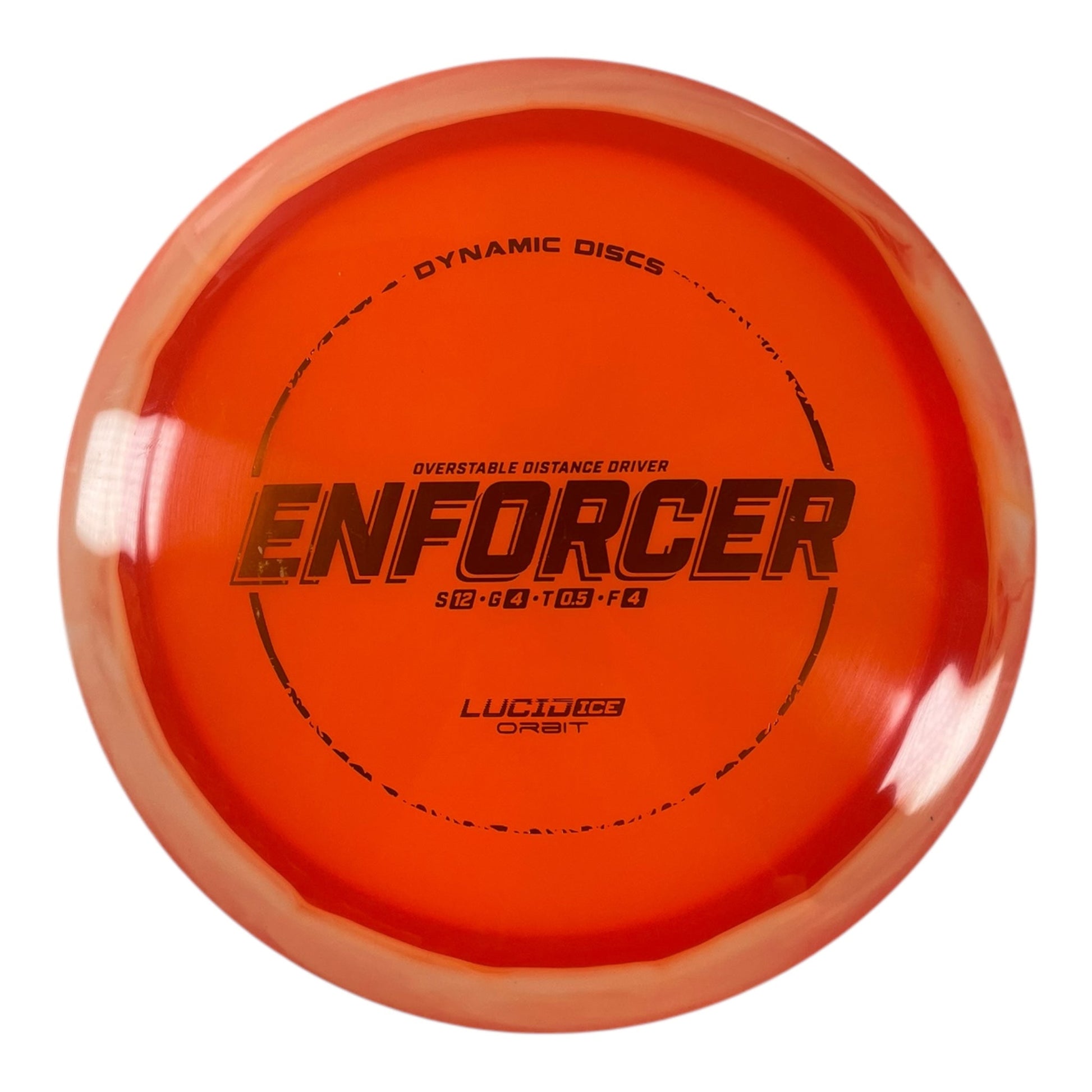 Dynamic Discs Enforcer | Lucid Ice Orbit | Orange/Orange 175g Disc Golf