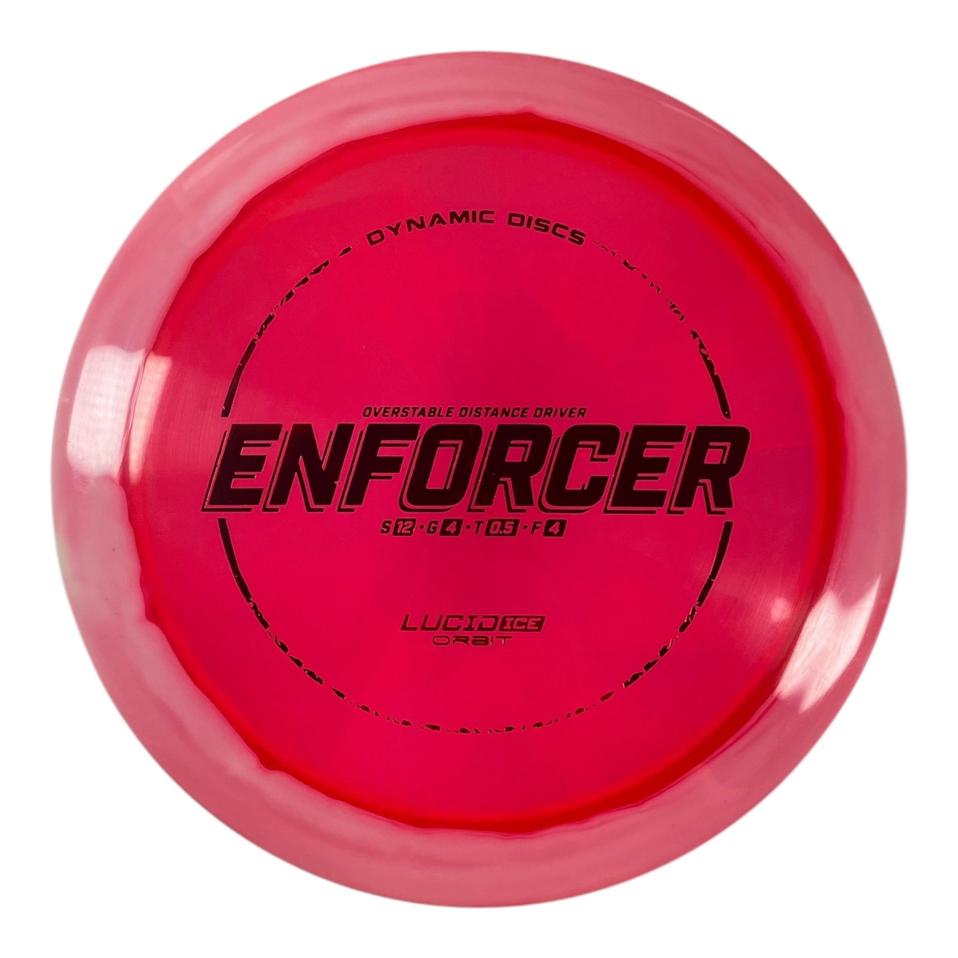 Dynamic Discs Enforcer | Lucid Ice Orbit | Red/Red 175g Disc Golf