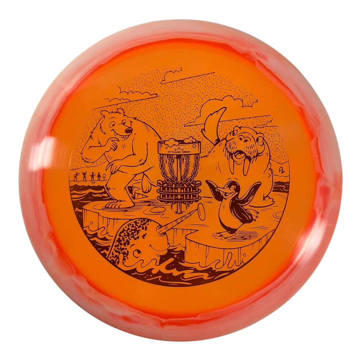 Dynamic Discs Escape | Lucid-Ice Orbit | Orange/Orange 173g (Polar Party) Disc Golf
